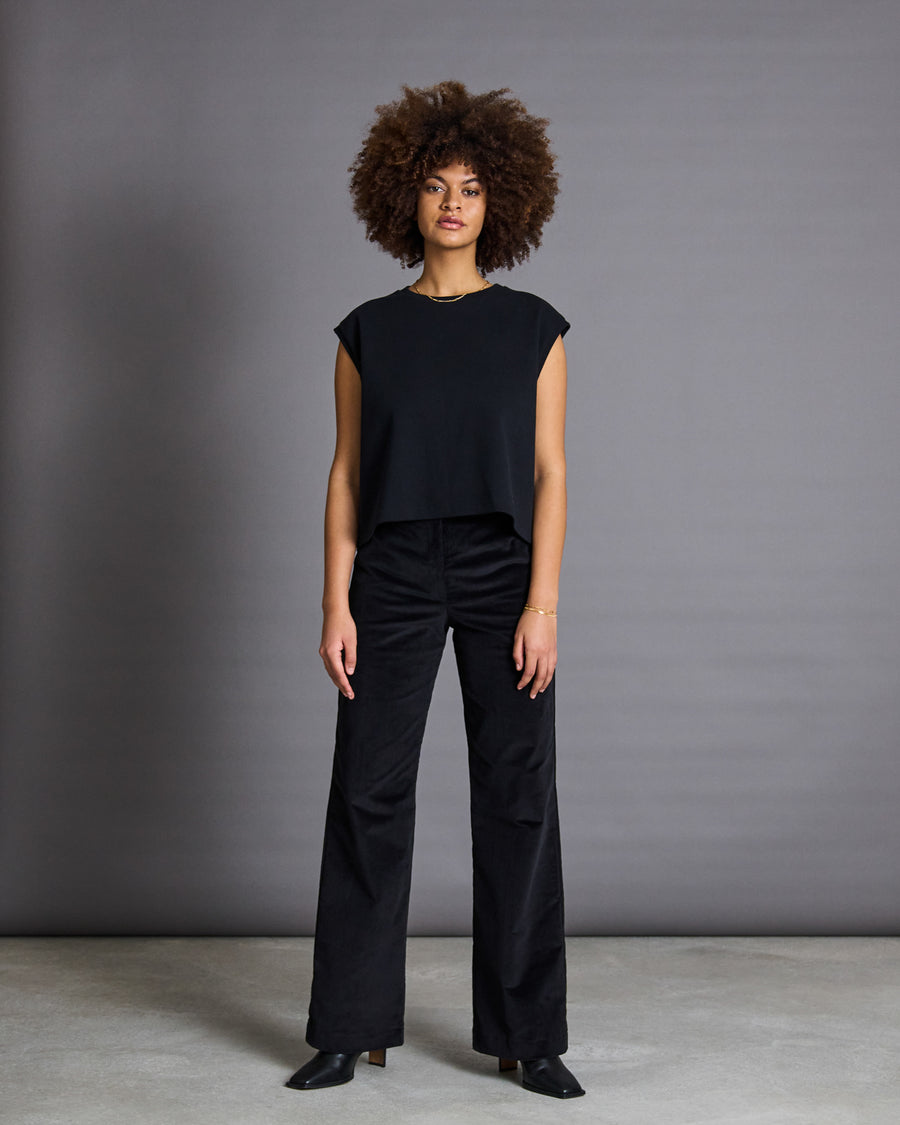 T-shirt en coton bio | Noir "shirt ovar black"
