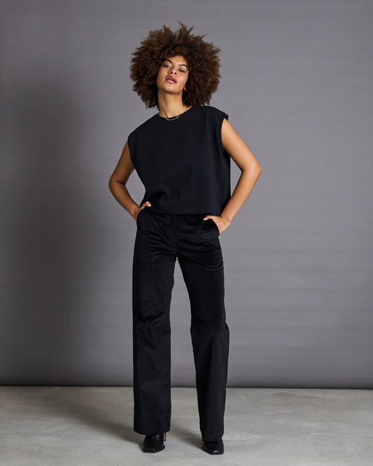 T-shirt en coton bio | Noir "shirt ovar black"