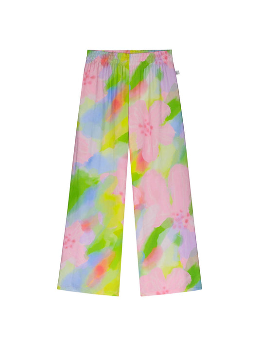Pantalon ample en tencel | Multicolore "pink bloom pants multicolor"