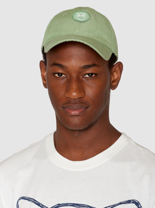Casquette en coton bio | vert "slub yarn baseball cap shale green"