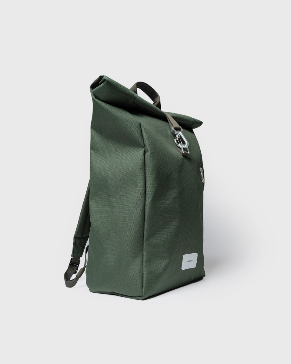Sac à dos en matière recyclée 19L | vert "ground rolltop backpack l - dawn green with dawn green webbing"