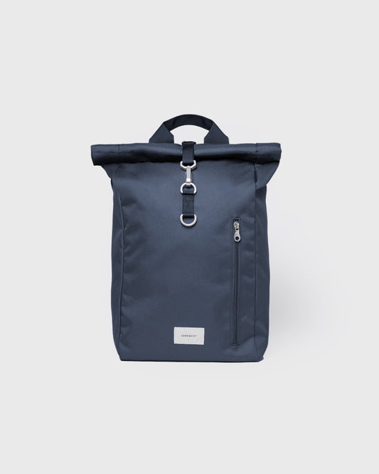 Sac à dos en matière recyclée 19L | bleu "ground rolltop backpack l - navy with navy webbing"