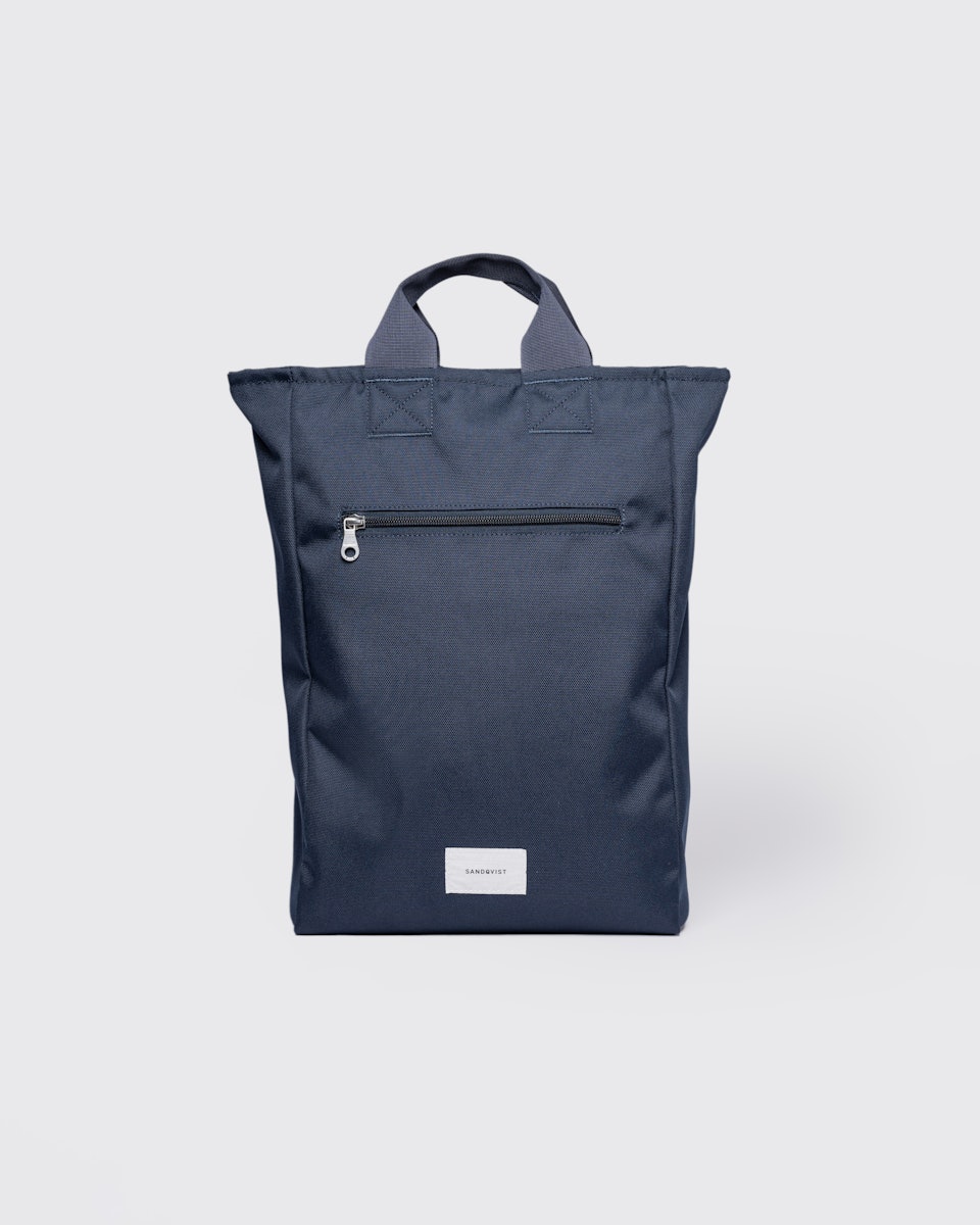 Sac à dos en matières recyclées | bleu "ground 2-way bag - navy"