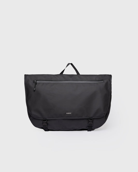 Sac bandoulière en nylon recyclé | noir "stream messenger - black"