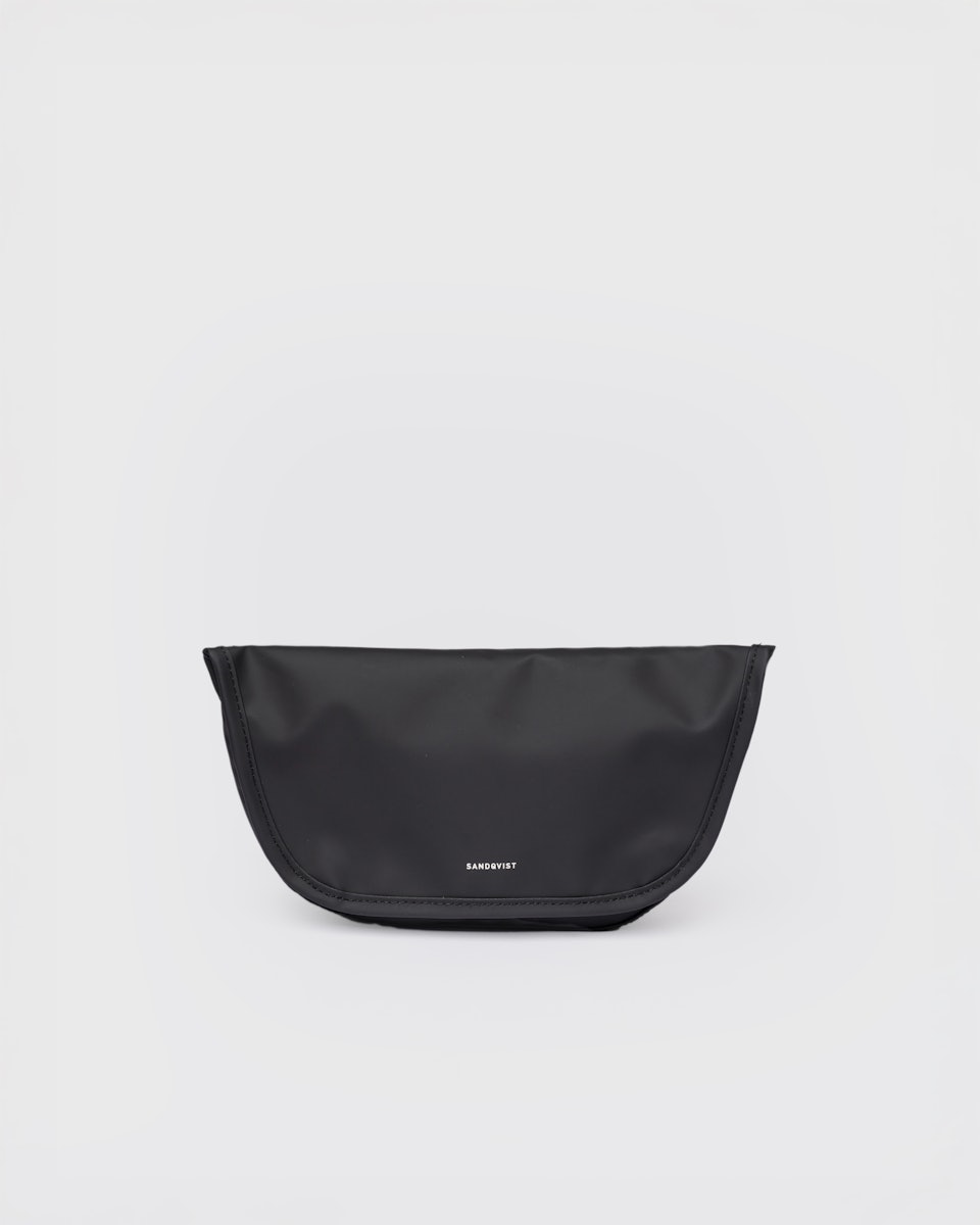 Banane en nylon recyclé | noir "stream messenger mini - black"