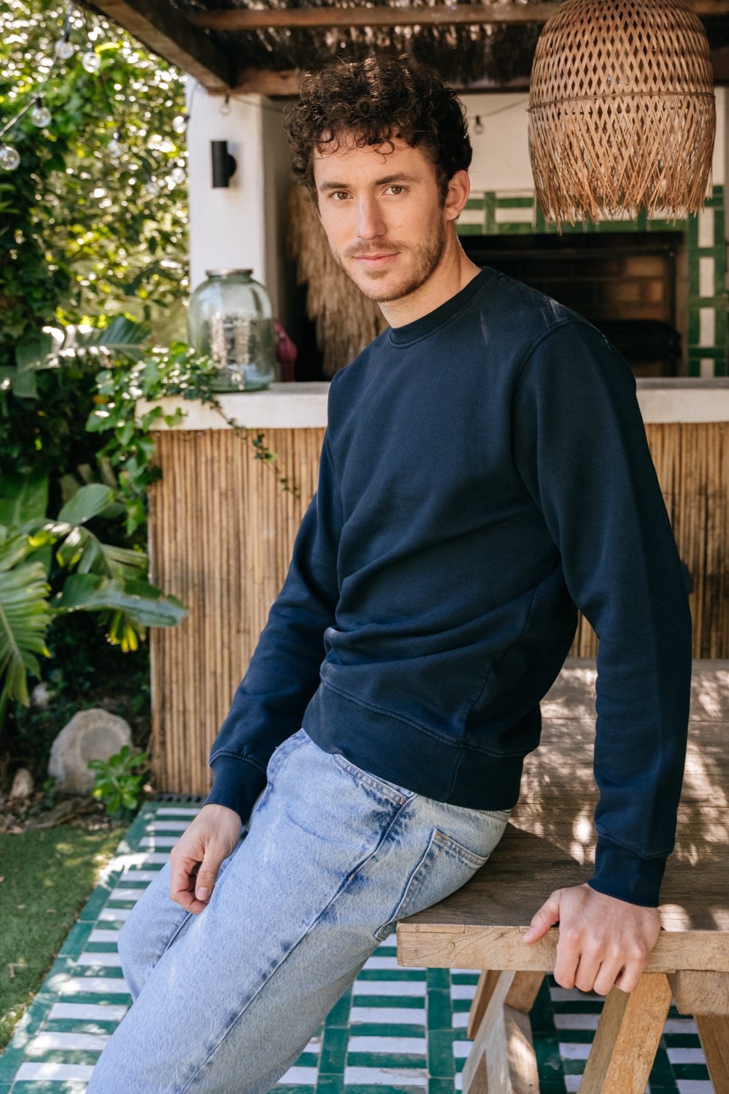 Sweat en coton bio | marine "Navy Blue"