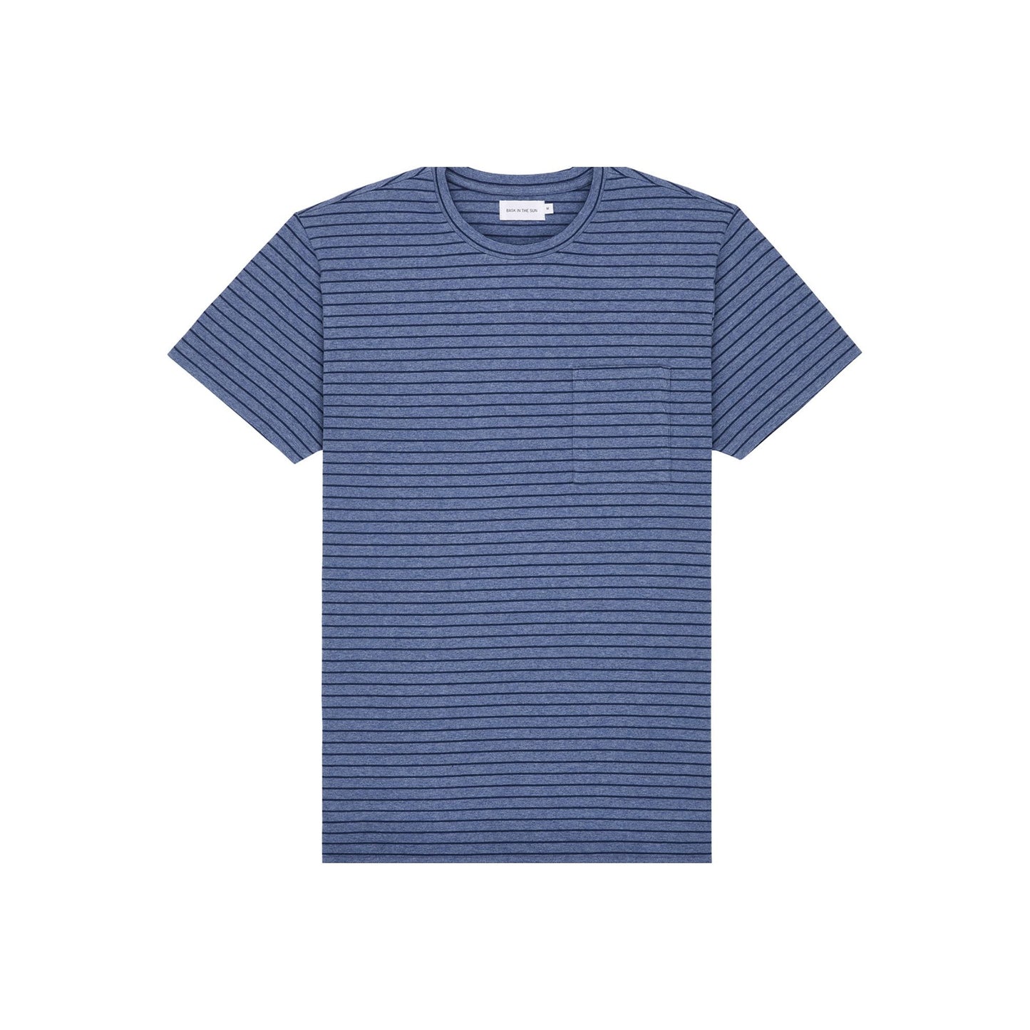 T-shirt rayé en coton bio | bleu "blue saioa tee"