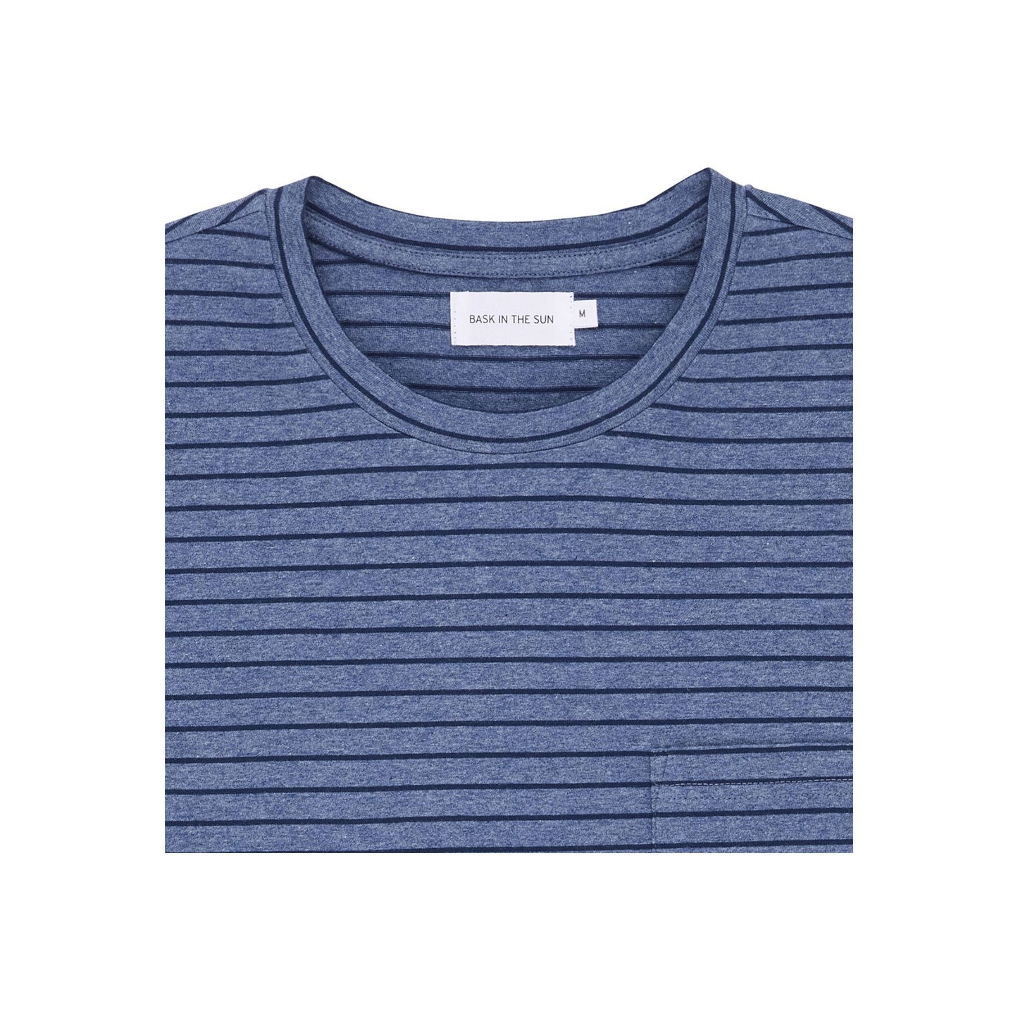 T-shirt rayé en coton bio | bleu "blue saioa tee"