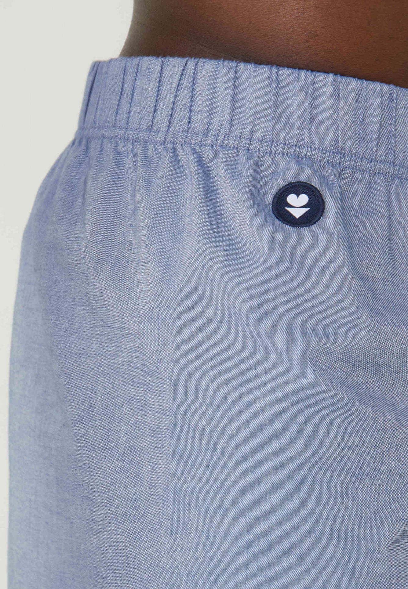 Caleçon made in France en coton bio | bleu "jacques chambray"