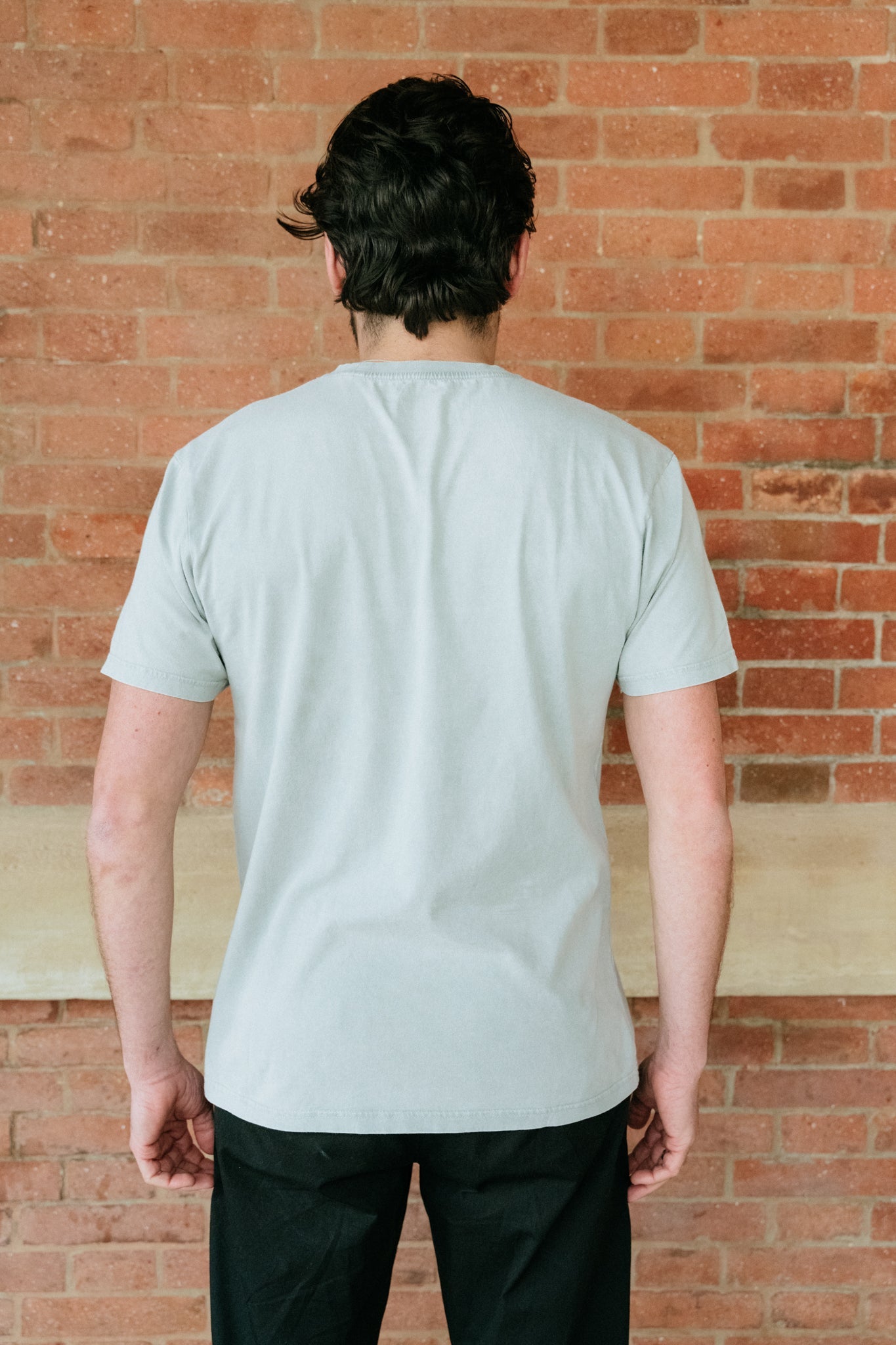 T-shirt gris en coton bio - faded grey