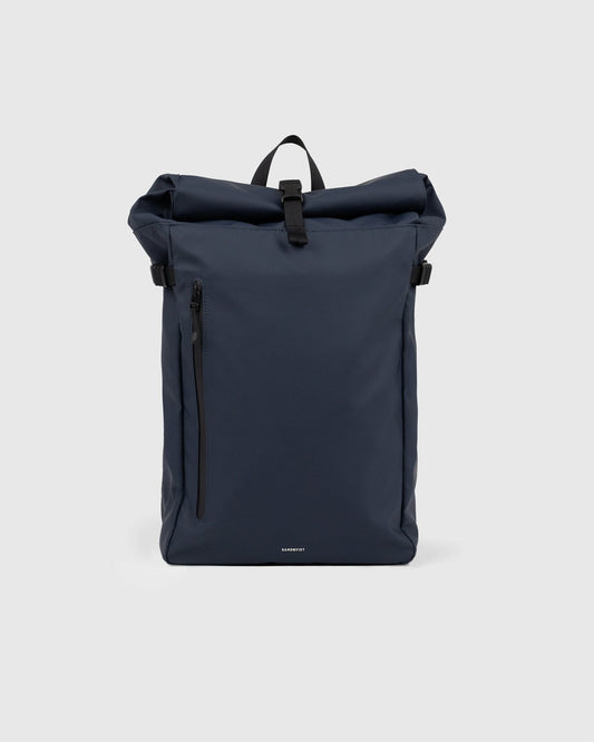 Sac à dos 20L en nylon recyclé | bleu "stream slim rolltop m - navy"