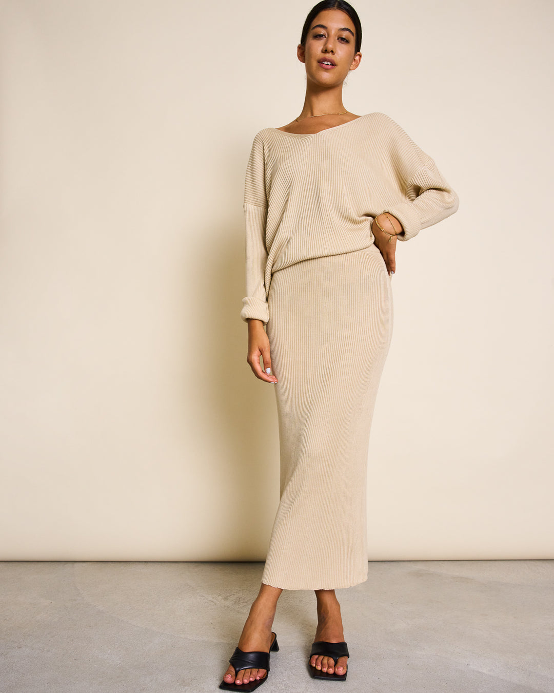 Pull beige en Ecovero - LAGOS ivory
