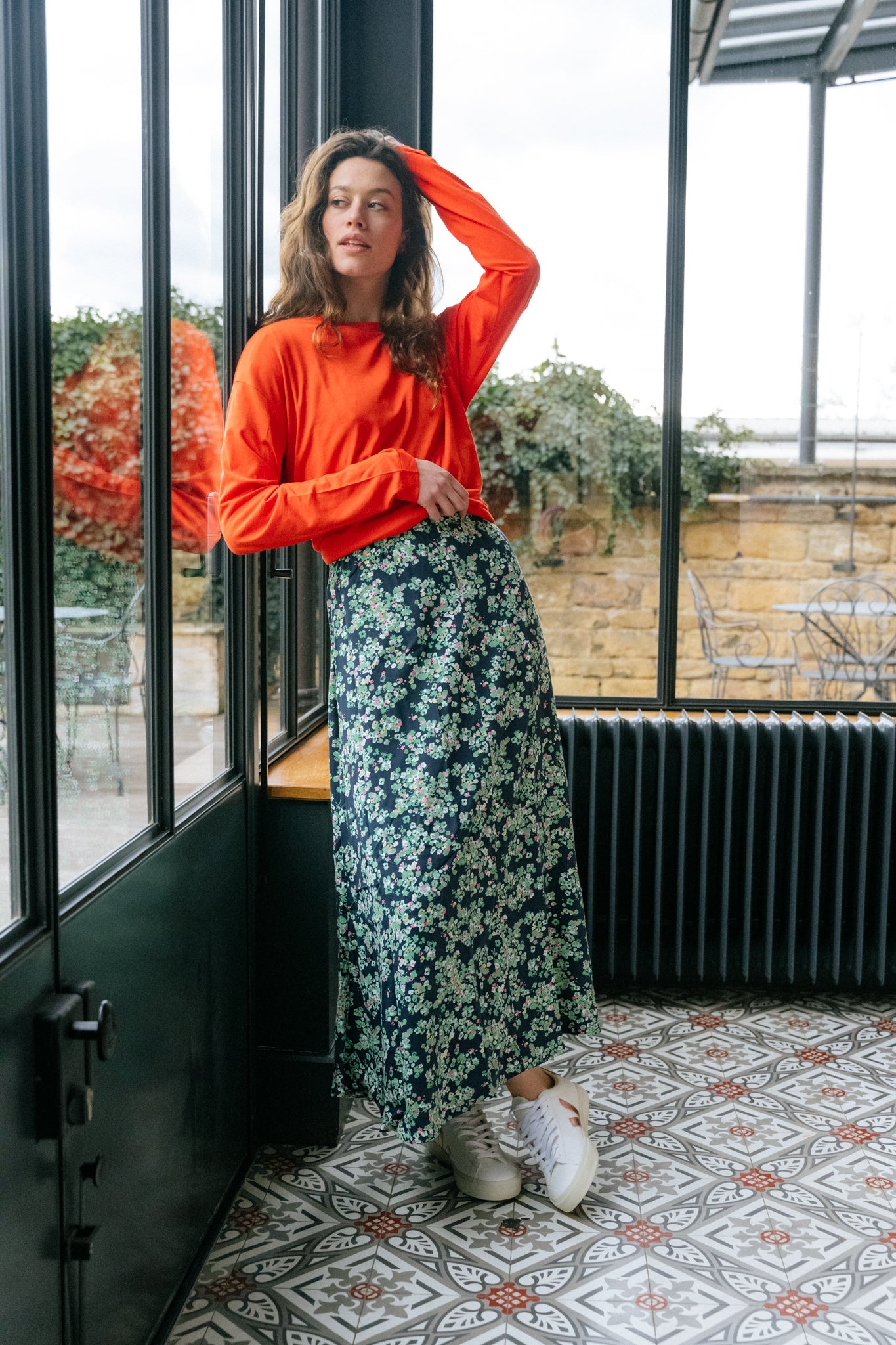 ROBE LONGUE fleurie en lenzing - swaantje ditsy floral night sky