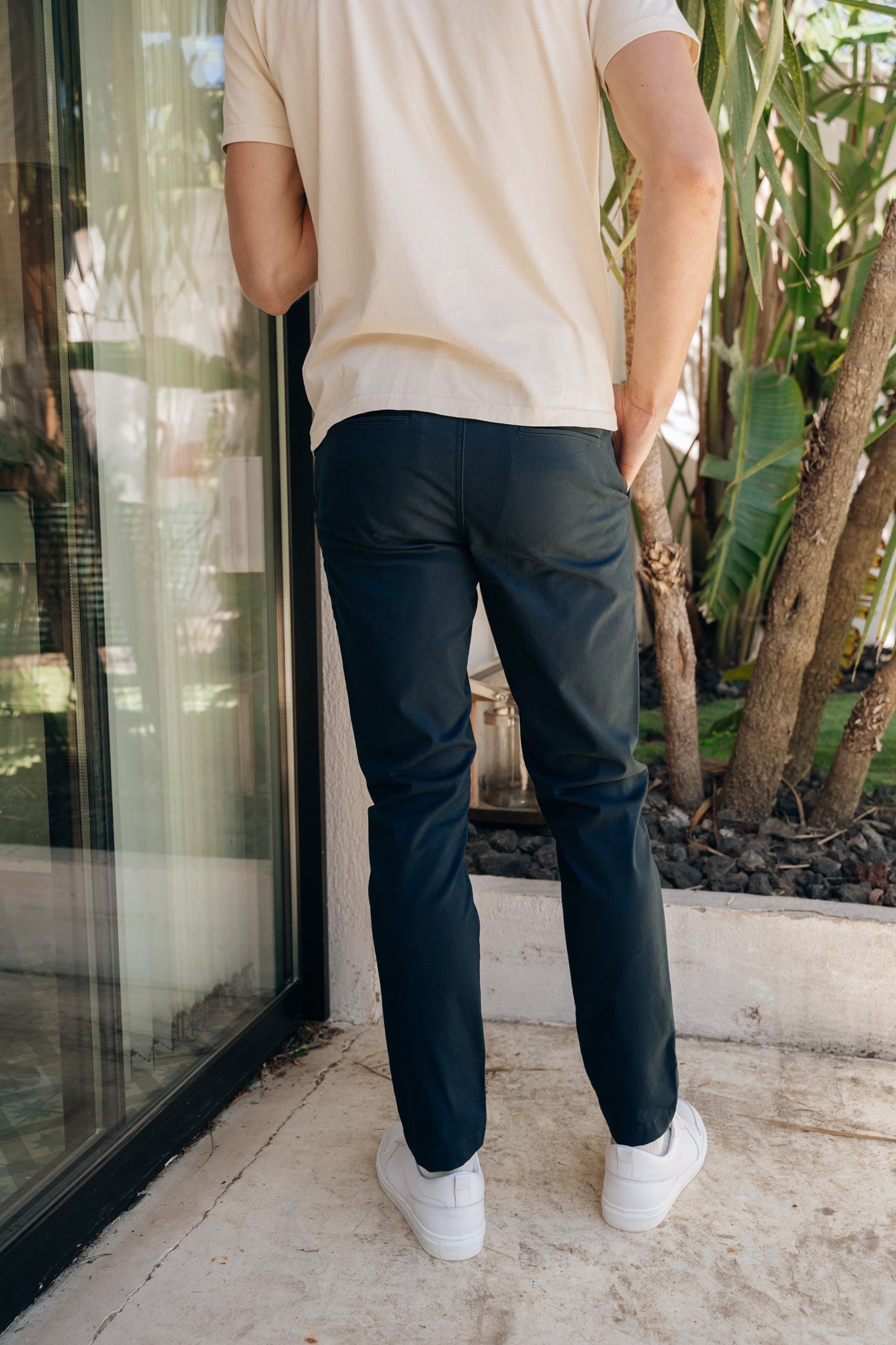 Chino en popeline de coton bio | bleu nuit "chuck total eclipse"