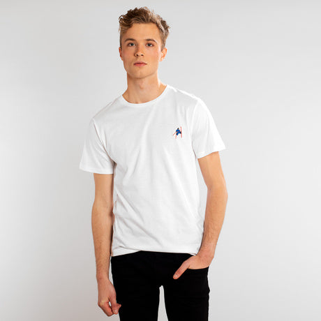 T-shirt blanc motif brodé - daffy