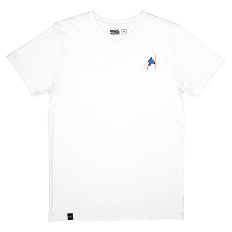 T-shirt blanc motif brodé - daffy
