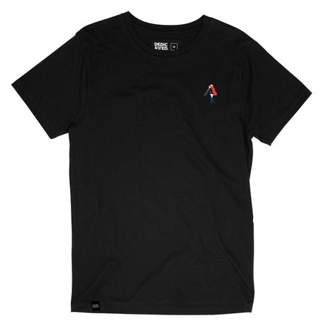 T-shirt noir motif brodé - back scratch