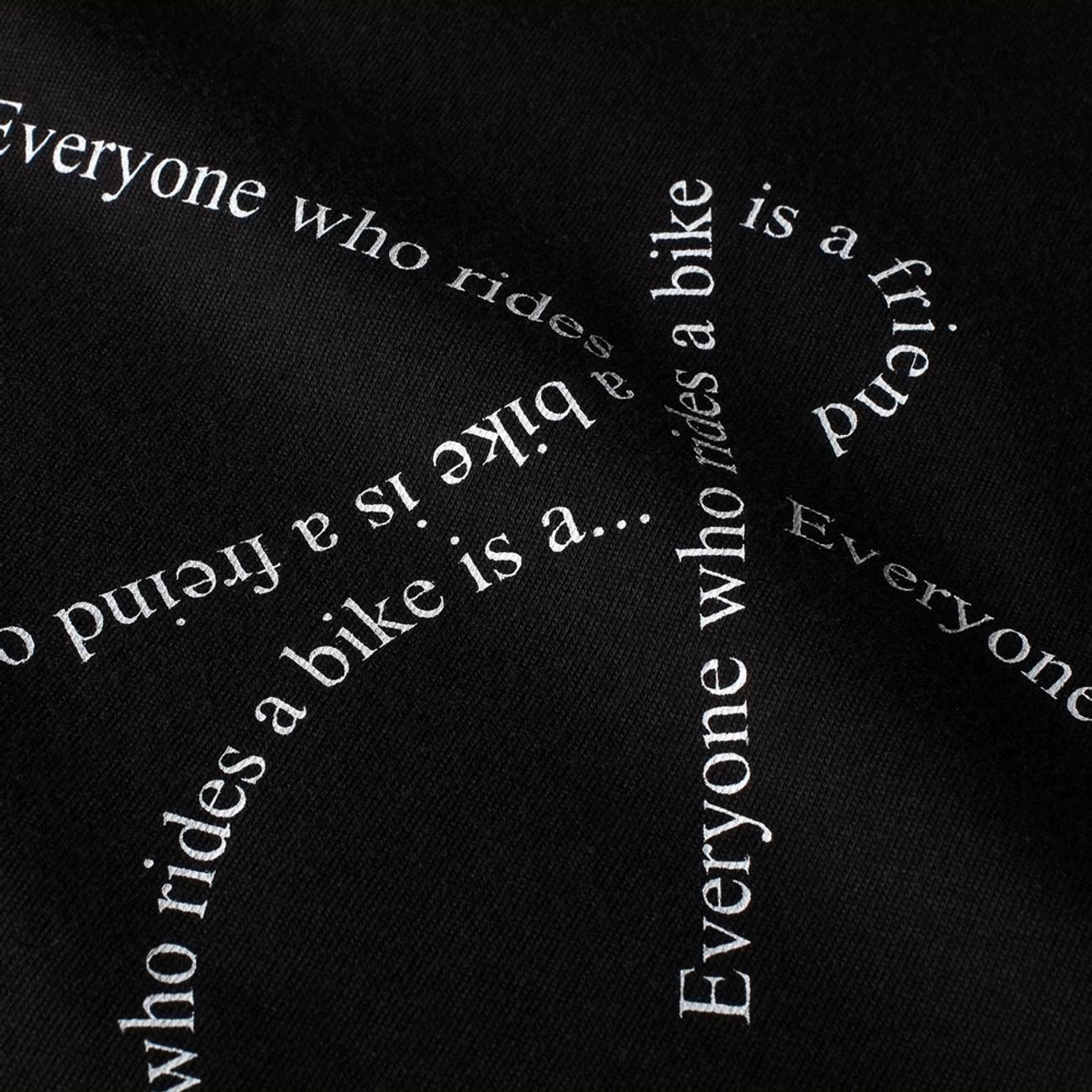 T-shirt noir motif vélo - text bike