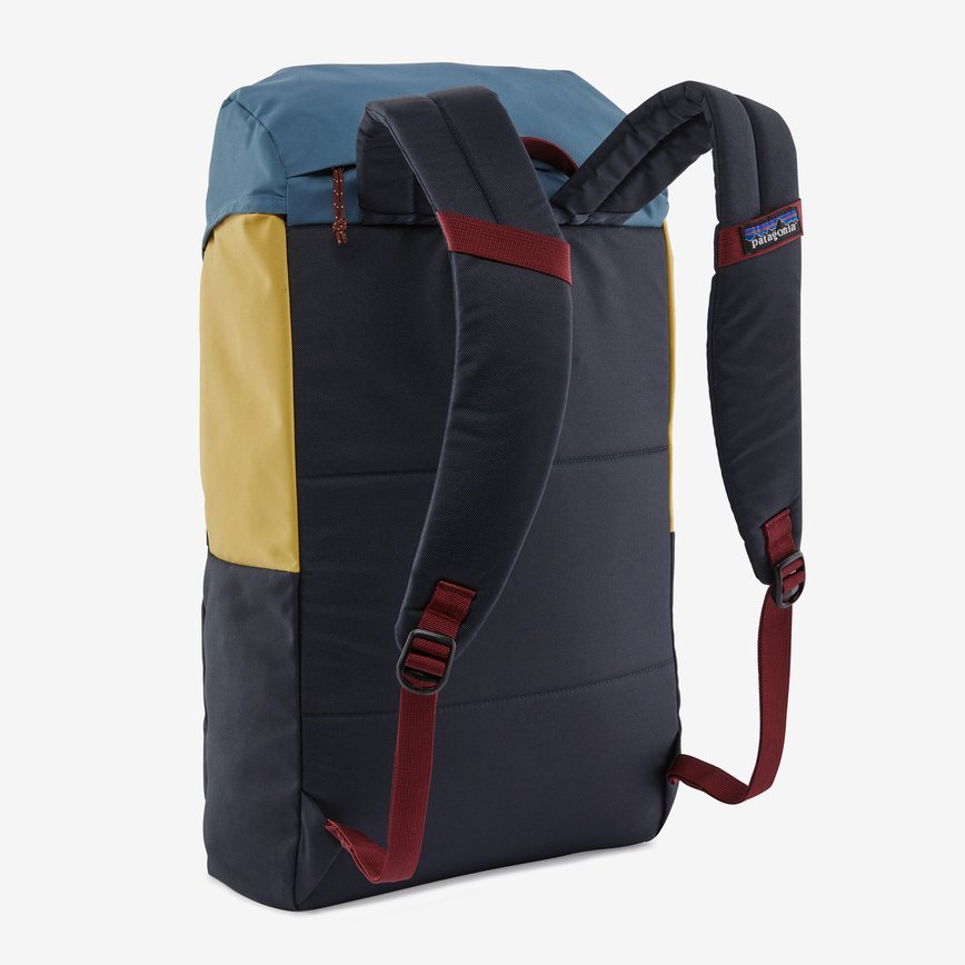 Sac à dos 28L noir, jaune et bleu en matières recyclées - arbor lid pack pitch blue