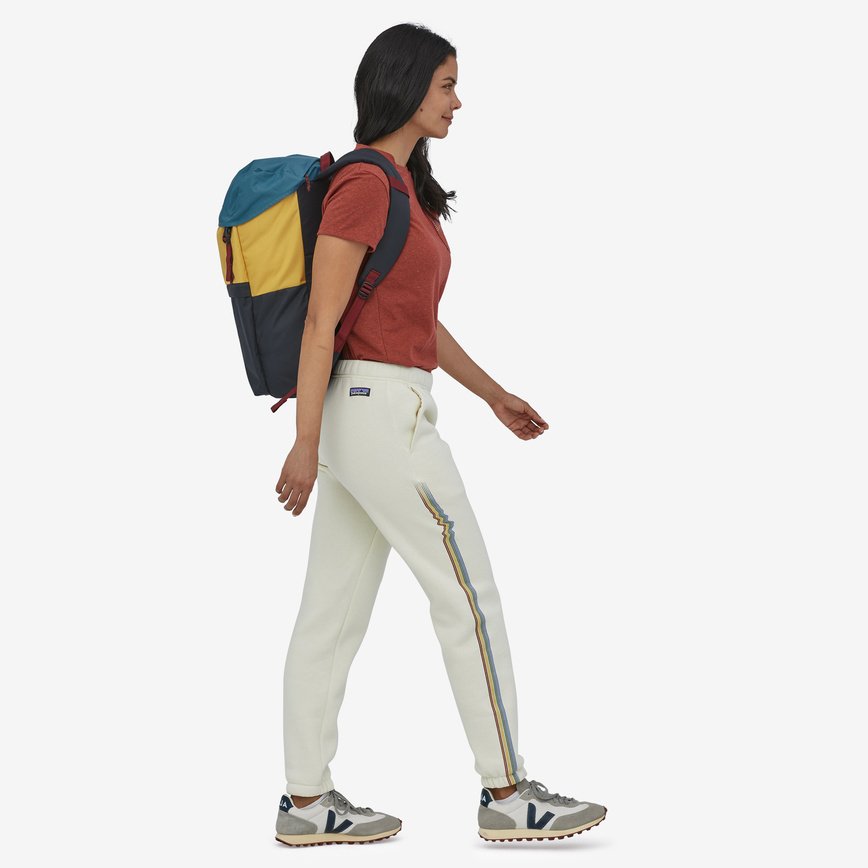 Sac à dos 28L noir, jaune et bleu en matières recyclées - arbor lid pack pitch blue