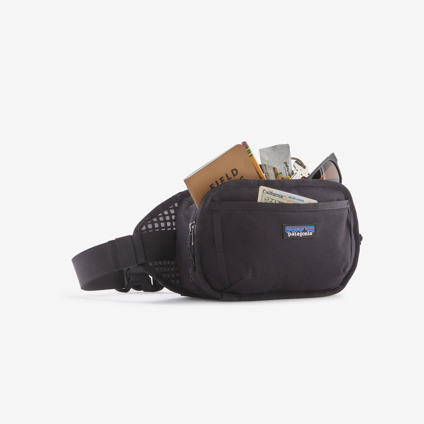 Banane en matières recyclées | noir "fieldsmith hip pack - black"