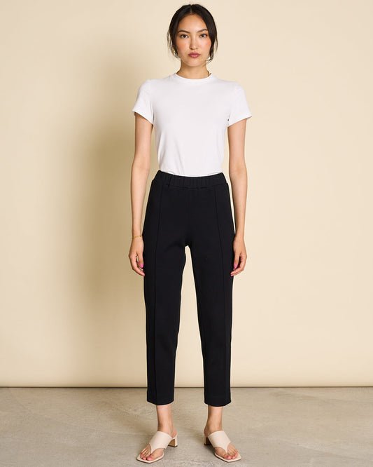 Pantalon slim en coton bio | Noir "kama black"