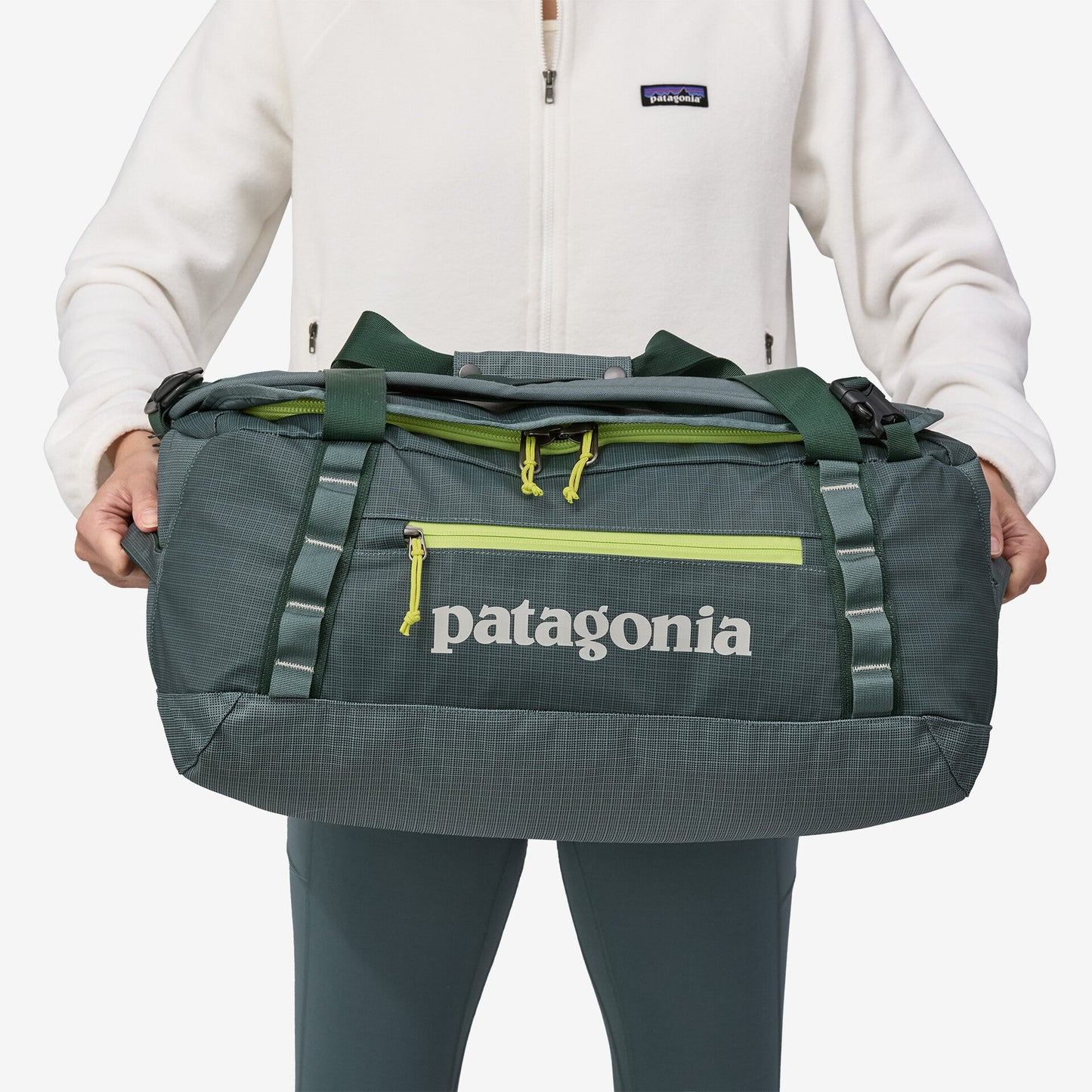 Sac de voyage 40L en polyester recyclé | vert "black hole duffel 40l nouveau green"