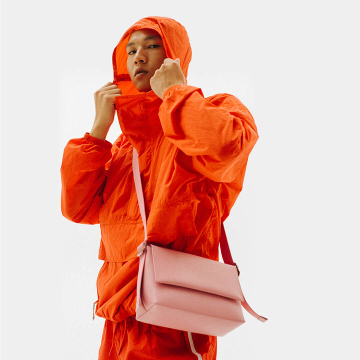 Sac bandoulière rose en matières recyclées - crossbody bag pink