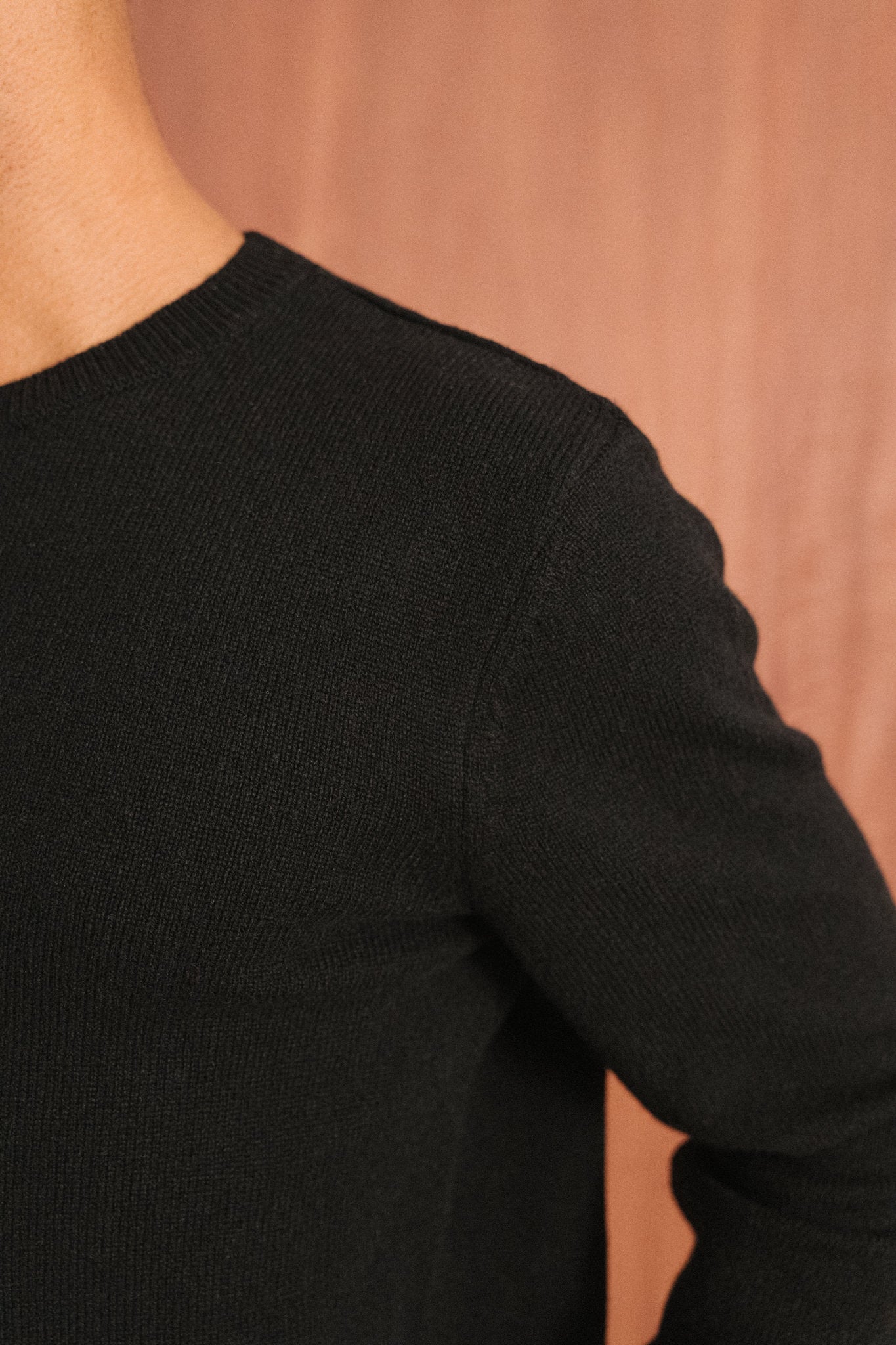 Pull en laine mérinos recyclée | noir