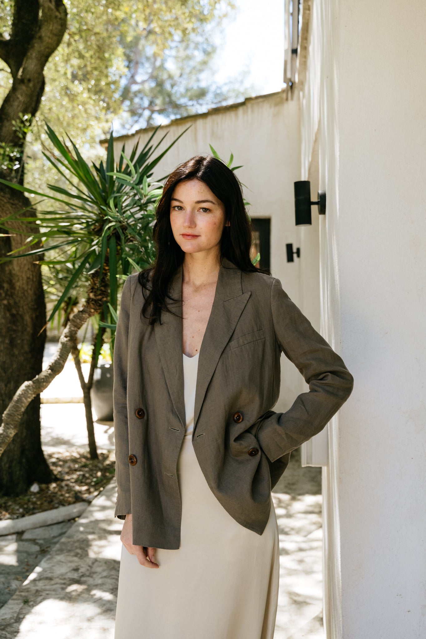 Blazer en lin | vert "diana bungee cord"