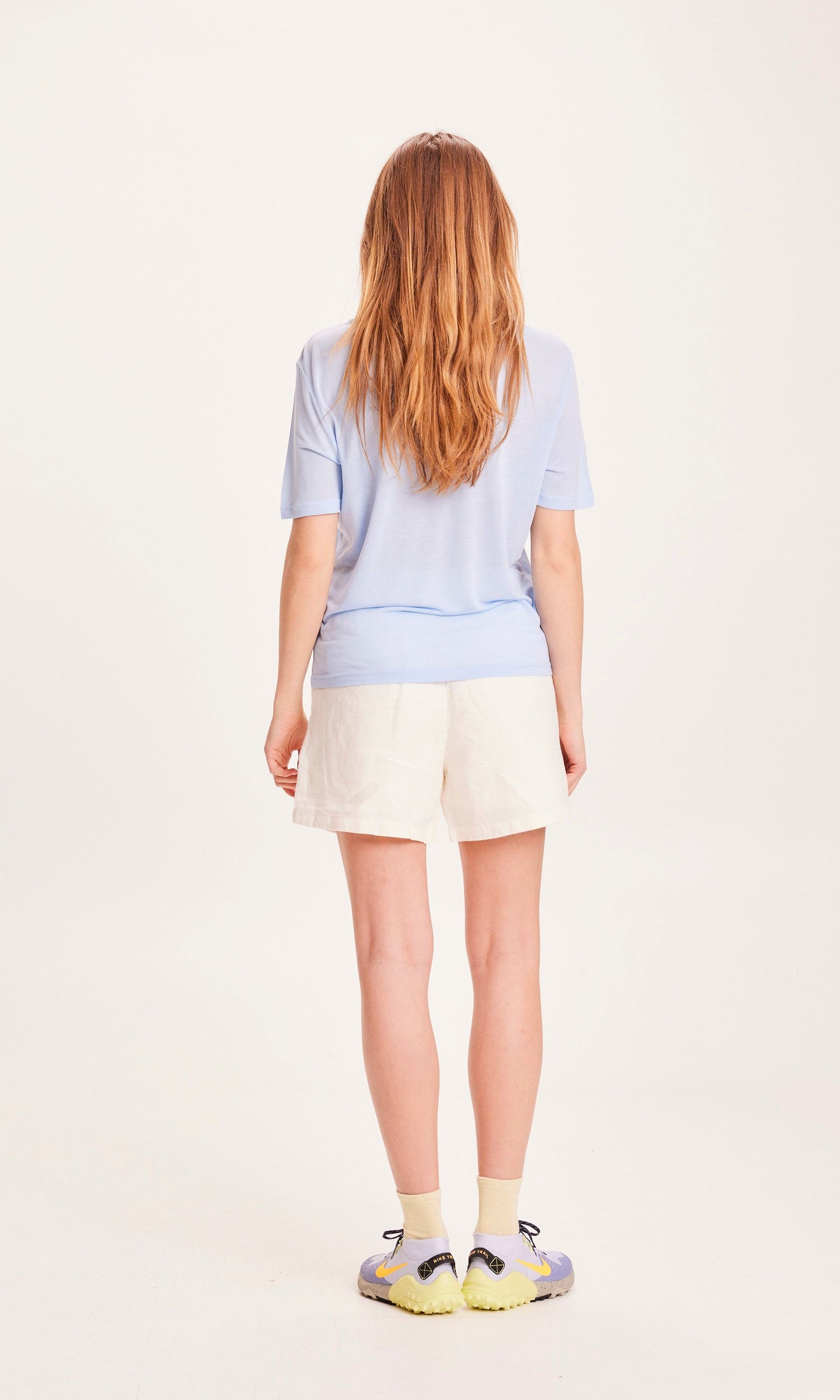 Short crème ample en lin biologique - SENNA loose shorts buttercream