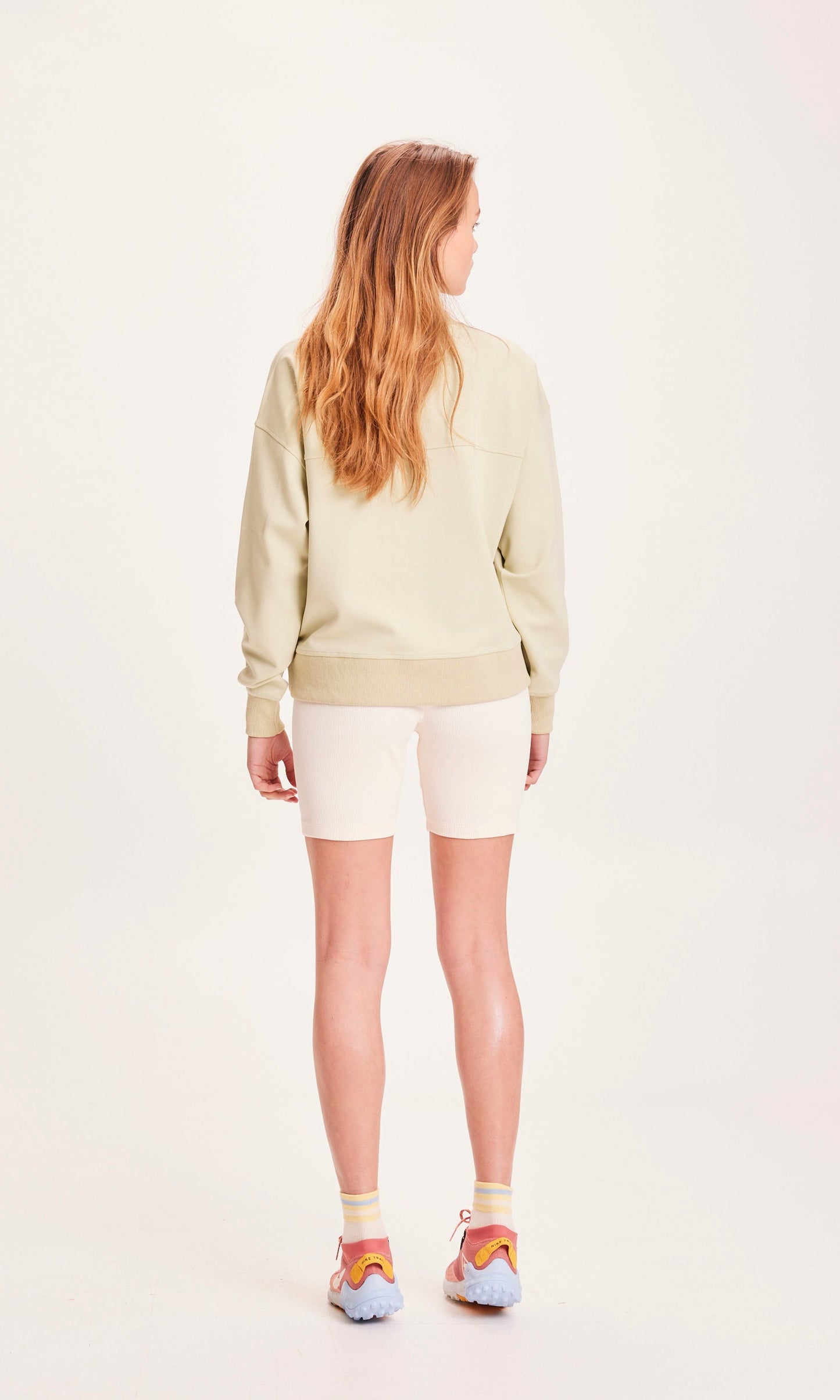 Short cycliste écru en coton bio - Camellia buttercream