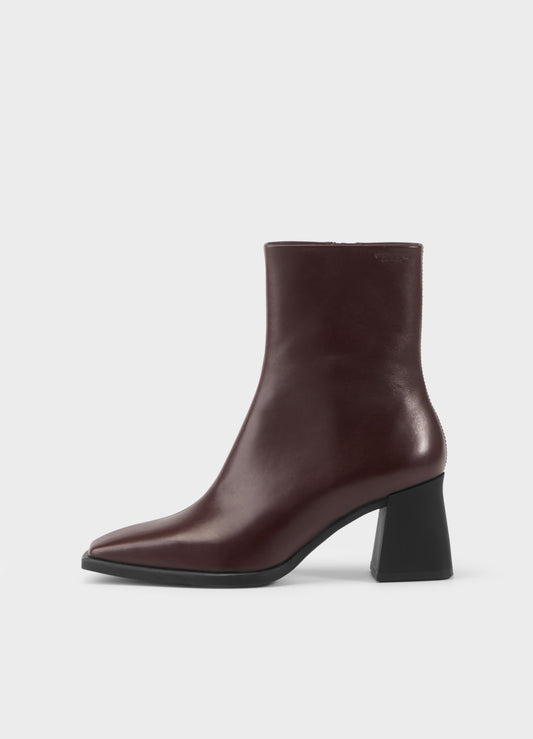 Bottines en cuir certifié | marron "hedda - chocolate"