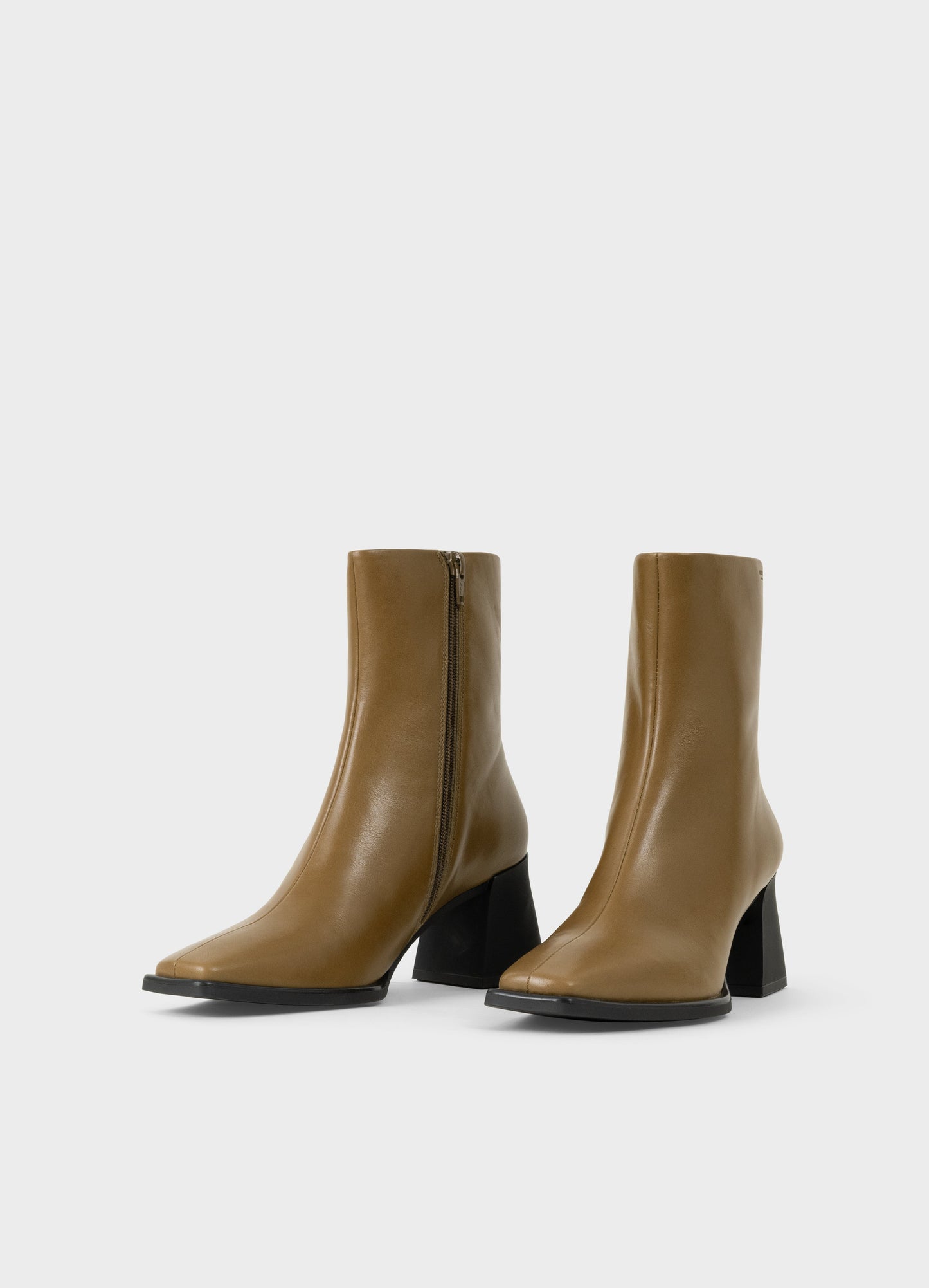 Bottines à talon en cuir certifié |  "hedda - sepia"