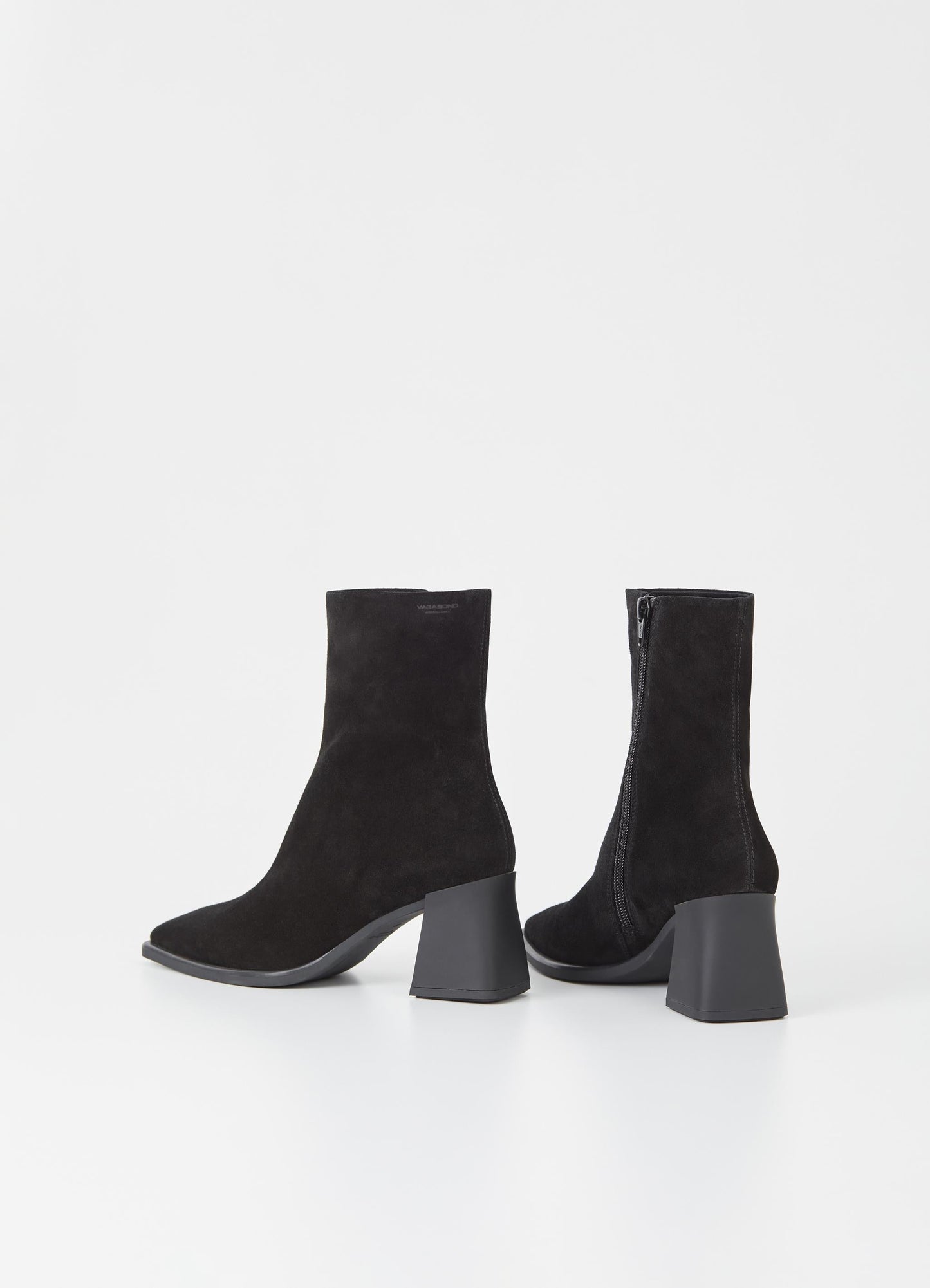 Bottines à talons en cuir certifié | Noir "hedda black"
