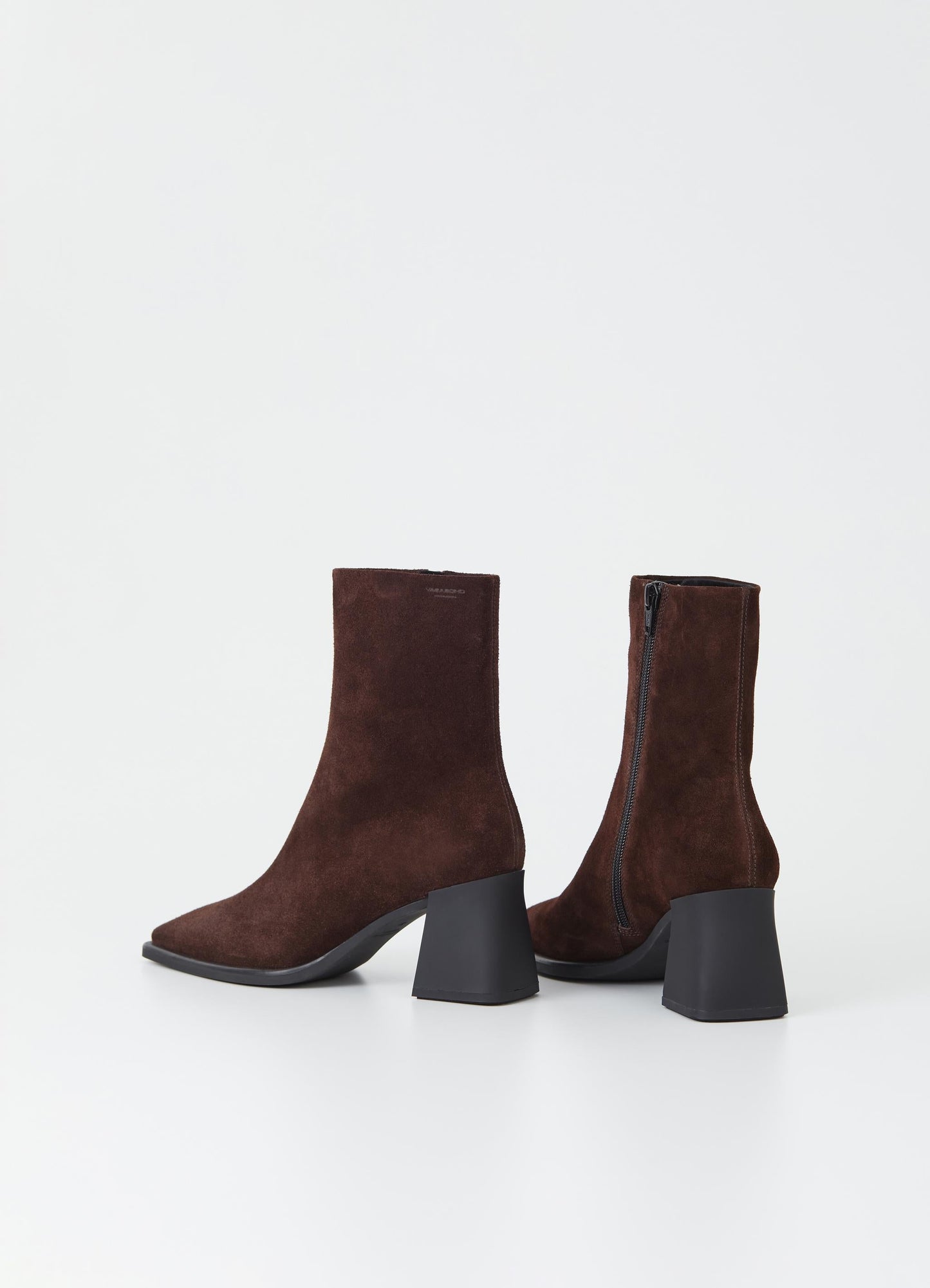 Bottines à talons en cuir certifié | Marron "hedda espresso"