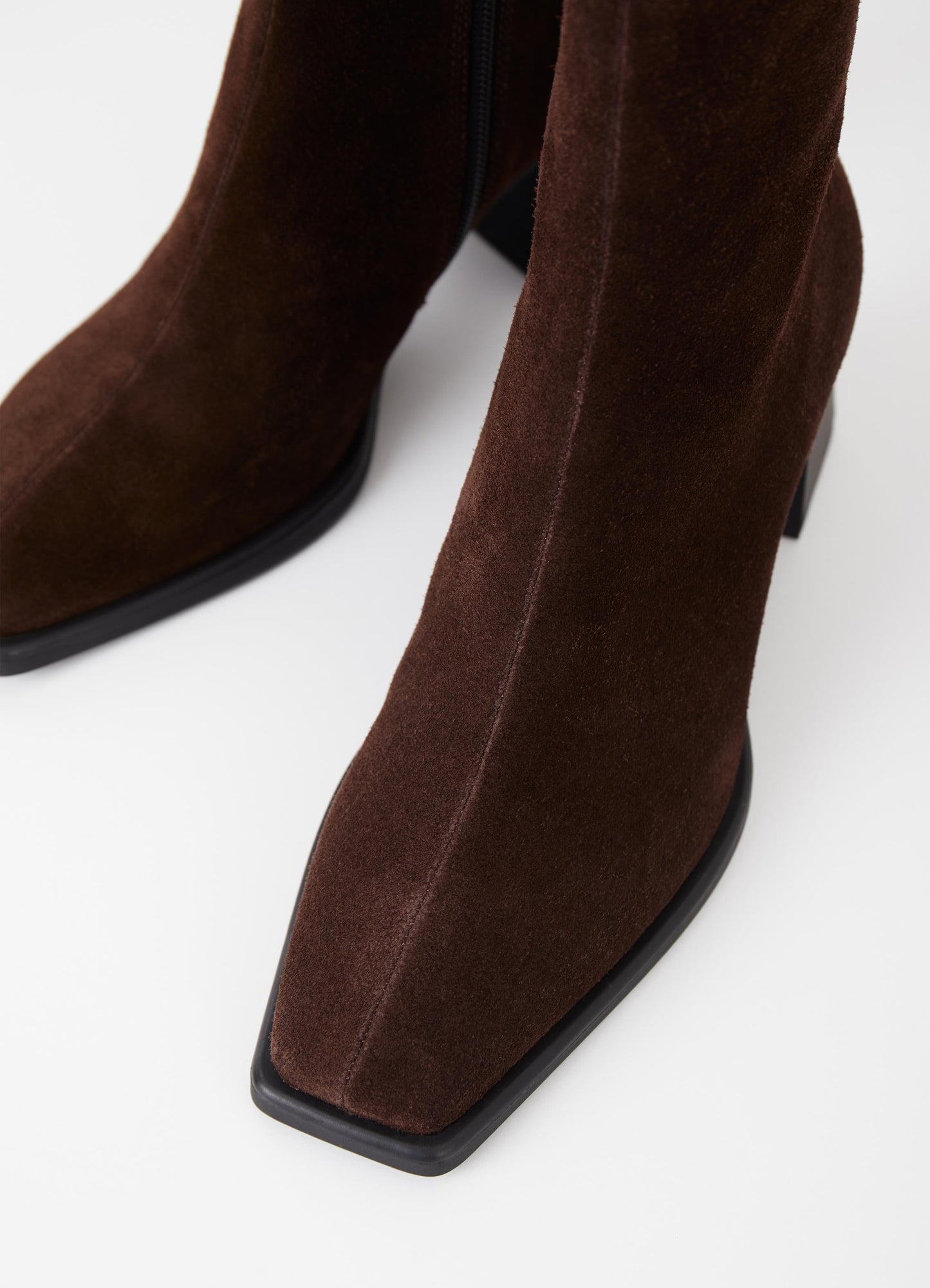 Bottines à talons en cuir certifié | Marron "hedda espresso"