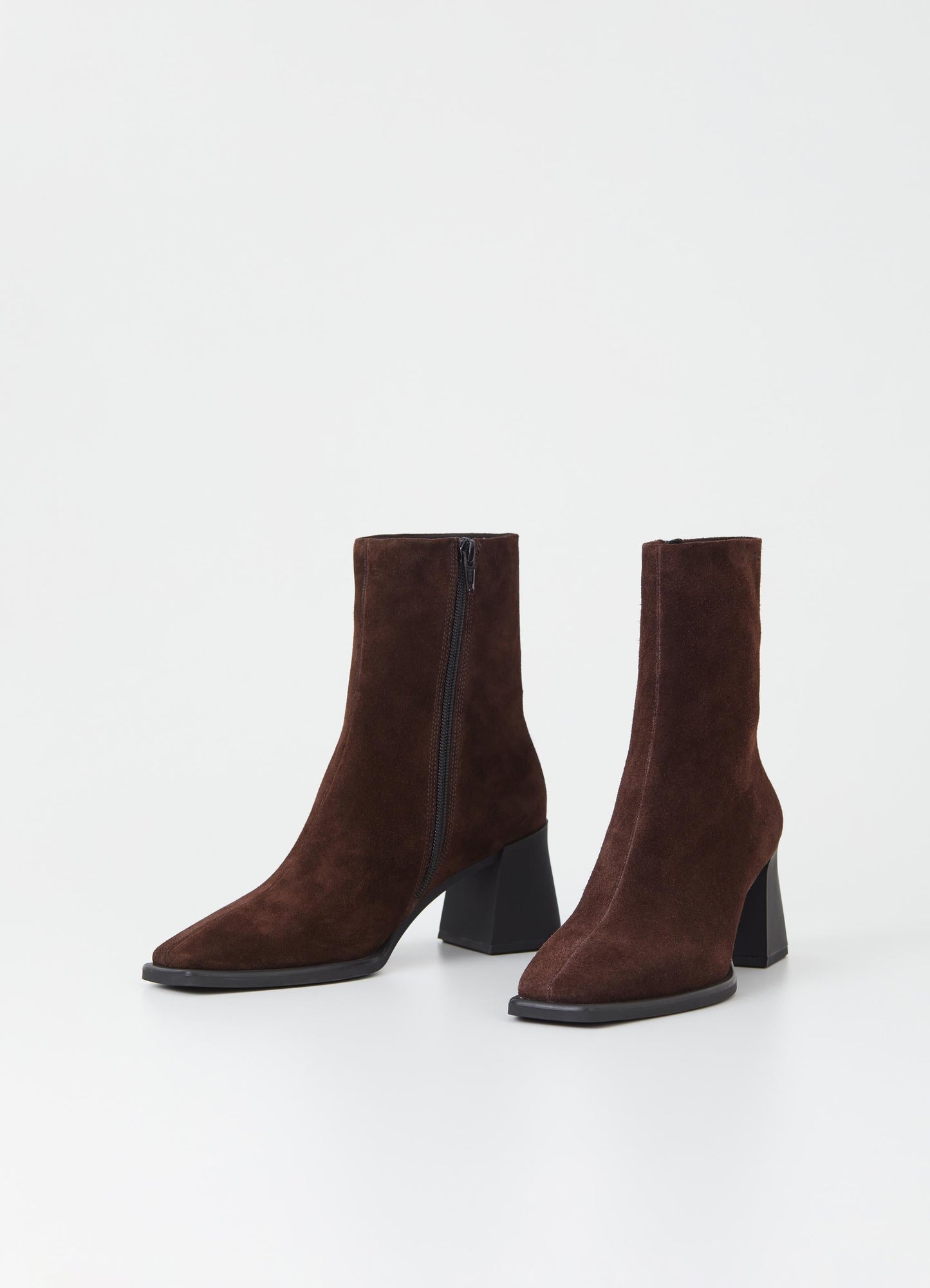 Bottines à talons en cuir certifié | Marron "hedda espresso"