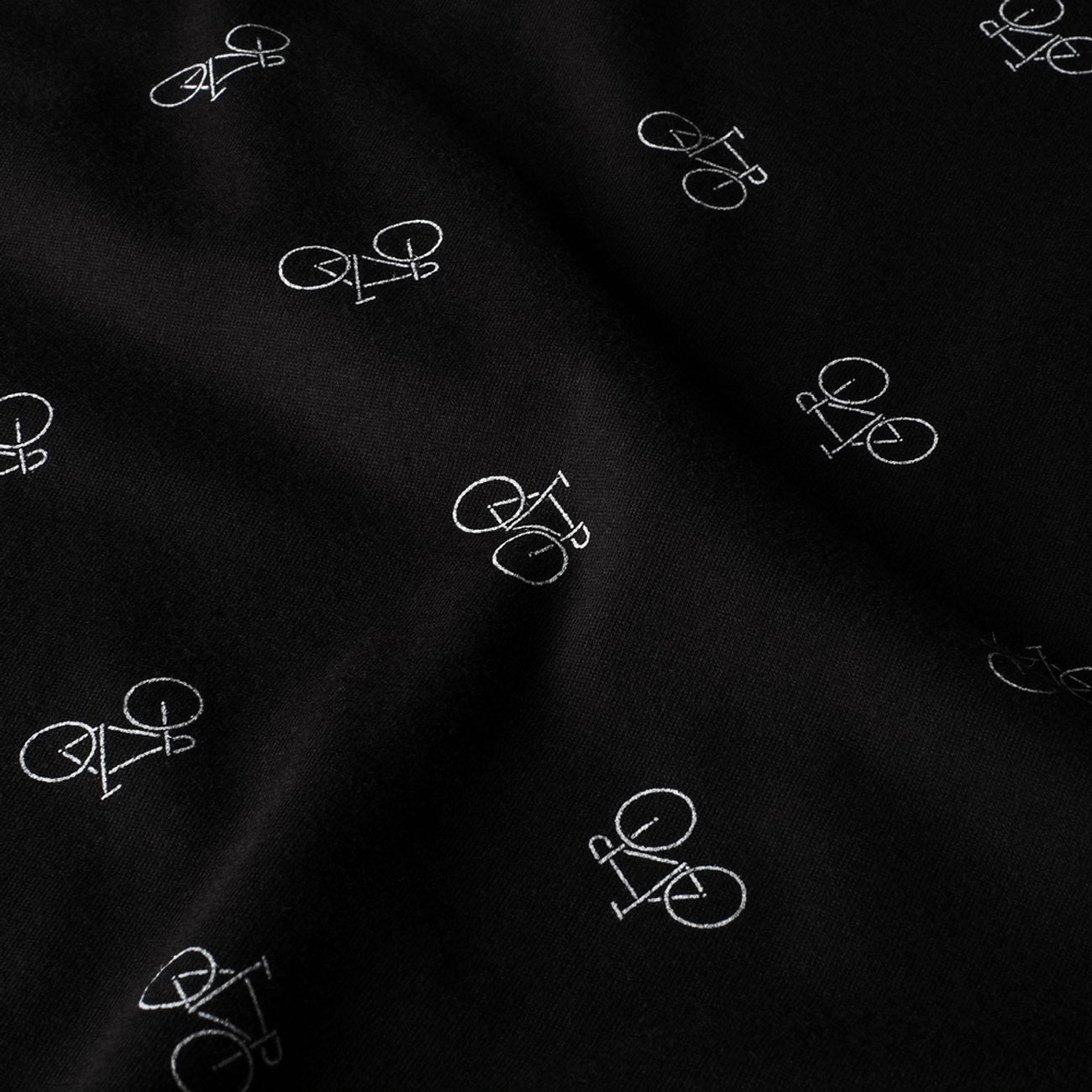 Sweat noir à motifs en coton bio - katthult bike pattern black