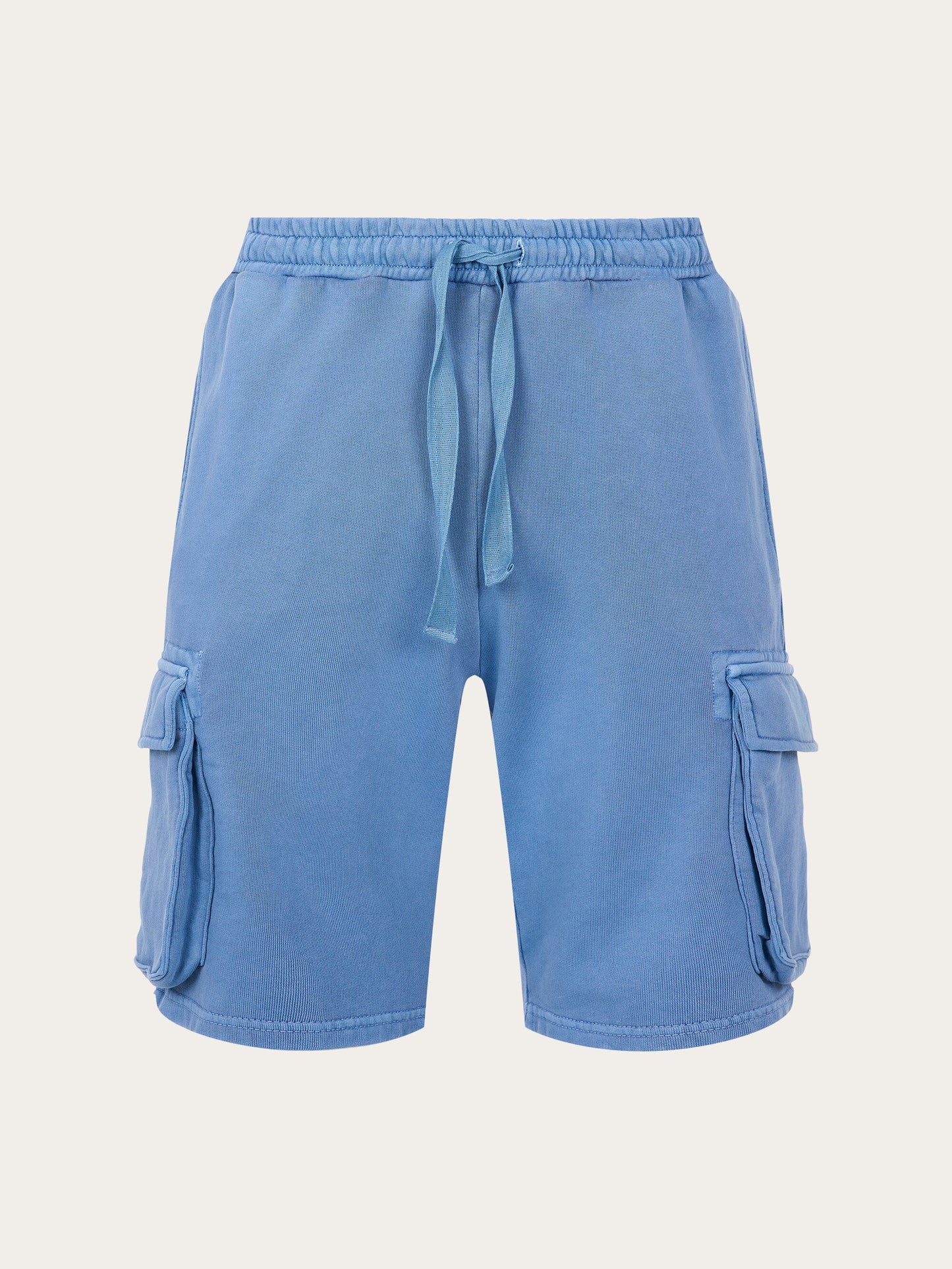 Short cargo bleu en coton bio - sweat shorts alaskan blue