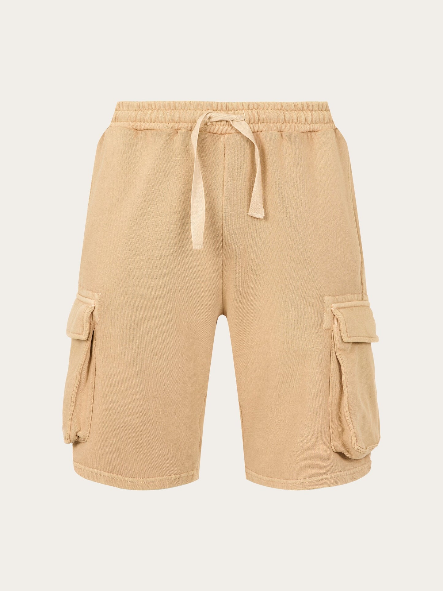 Short cargo beige en coton bio - sweat shorts safari