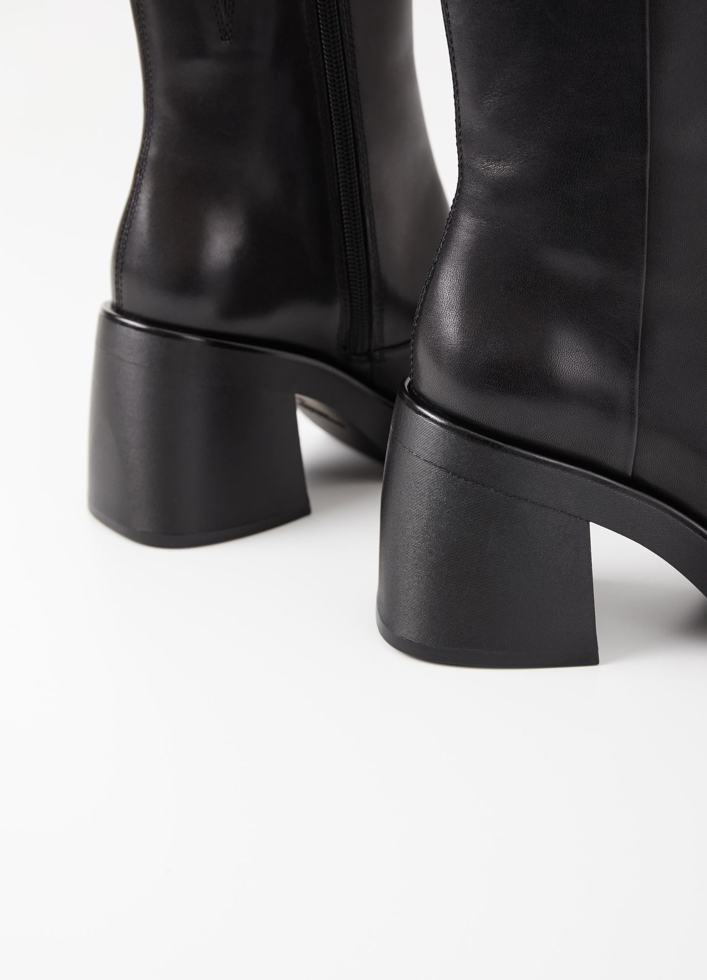 Bottines à talons en cuir certifié | Noir "brooke black"