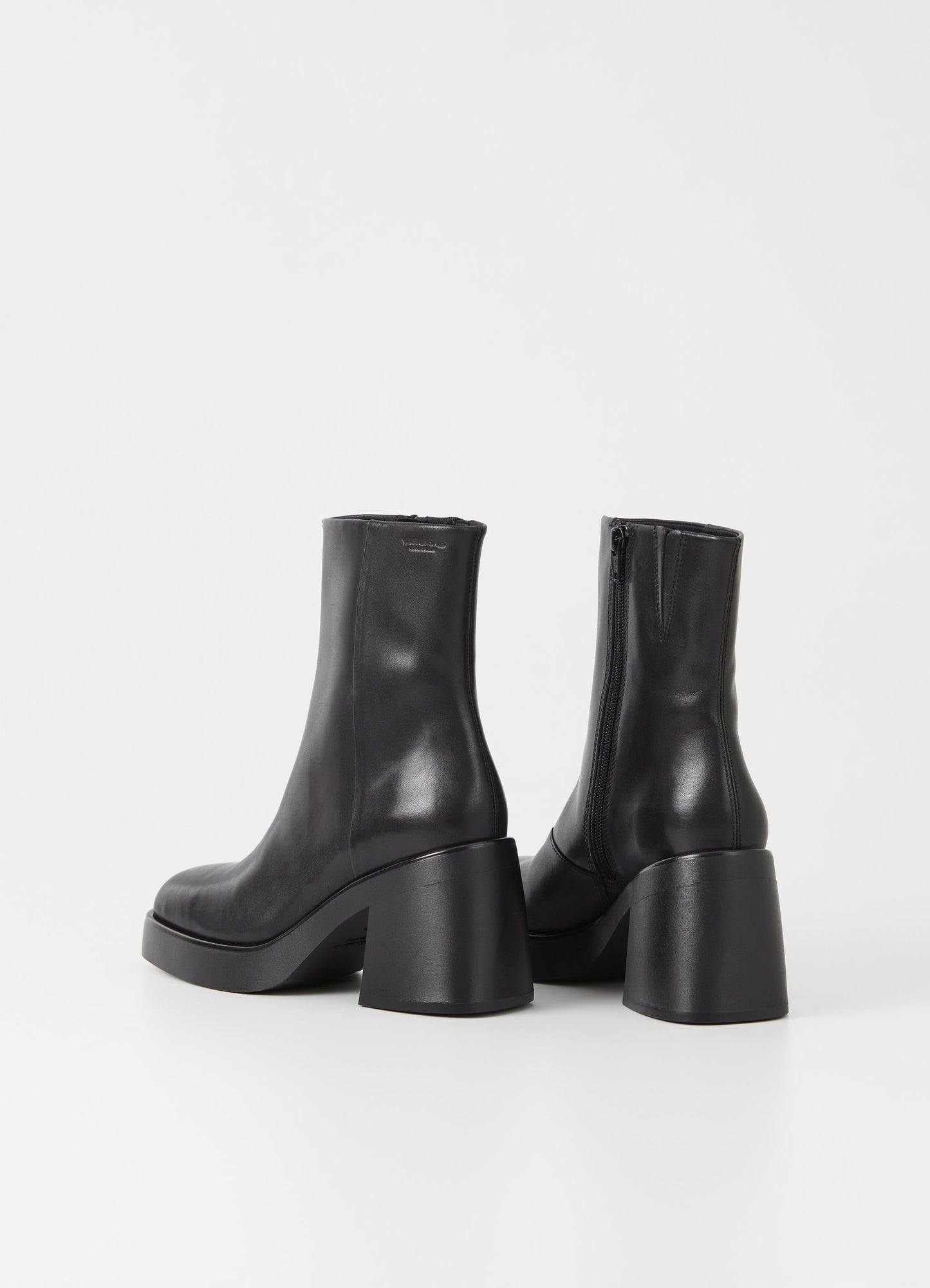 Bottines à talons en cuir certifié | Noir "brooke black"