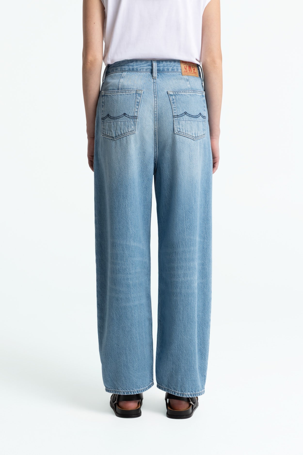 Jean ballon en coton bio et tencel | denim clair "leila - luiz super light"