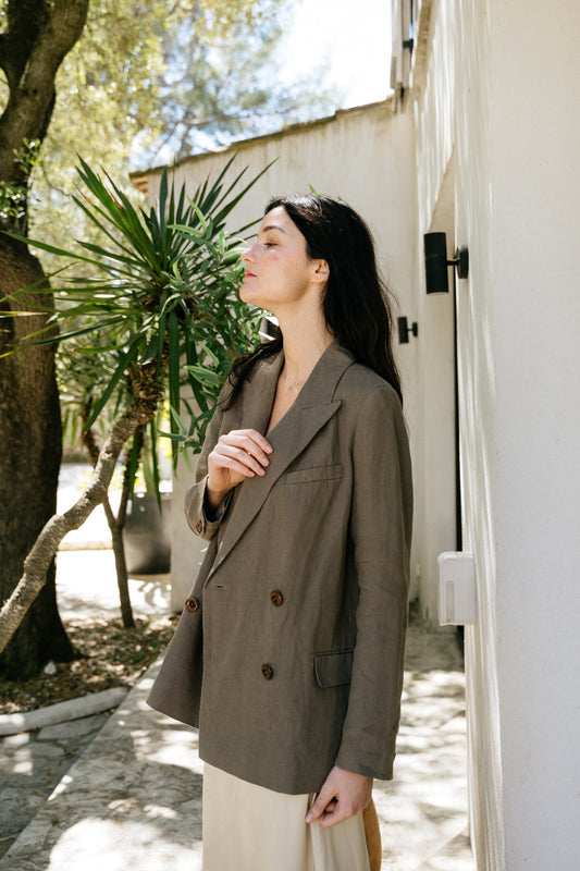 Blazer en lin | vert "diana bungee cord"