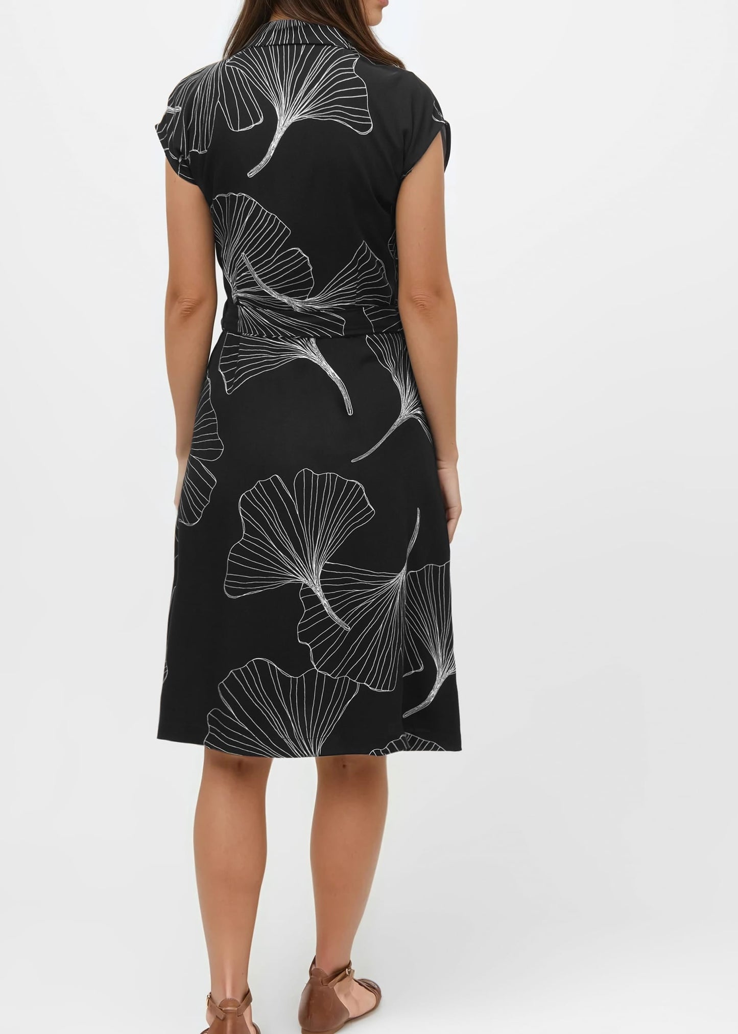 Robe longue en ecovero | noir "park bench breaks dress - black"