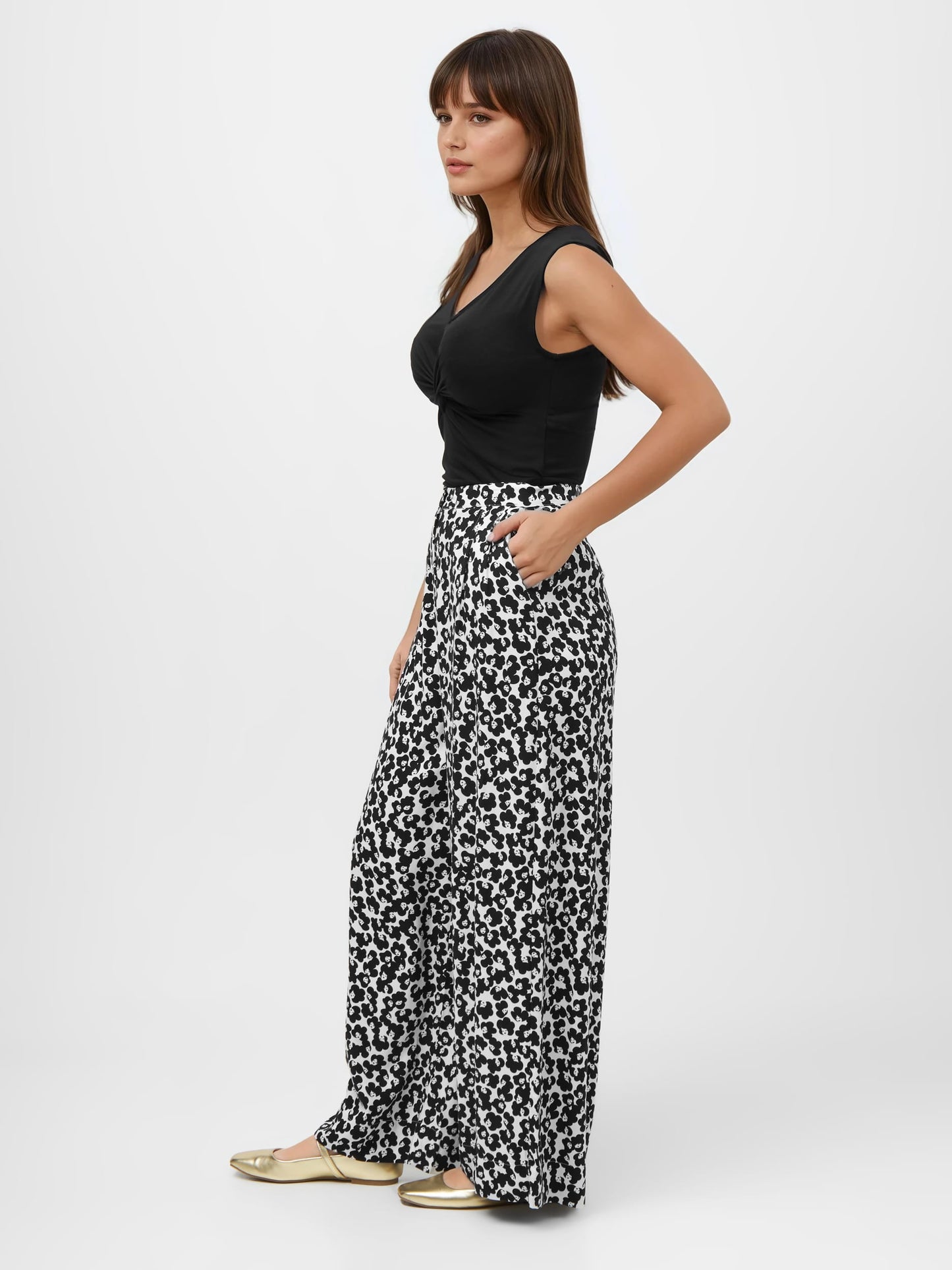 Top en tencel | noir "cross chic top - black"