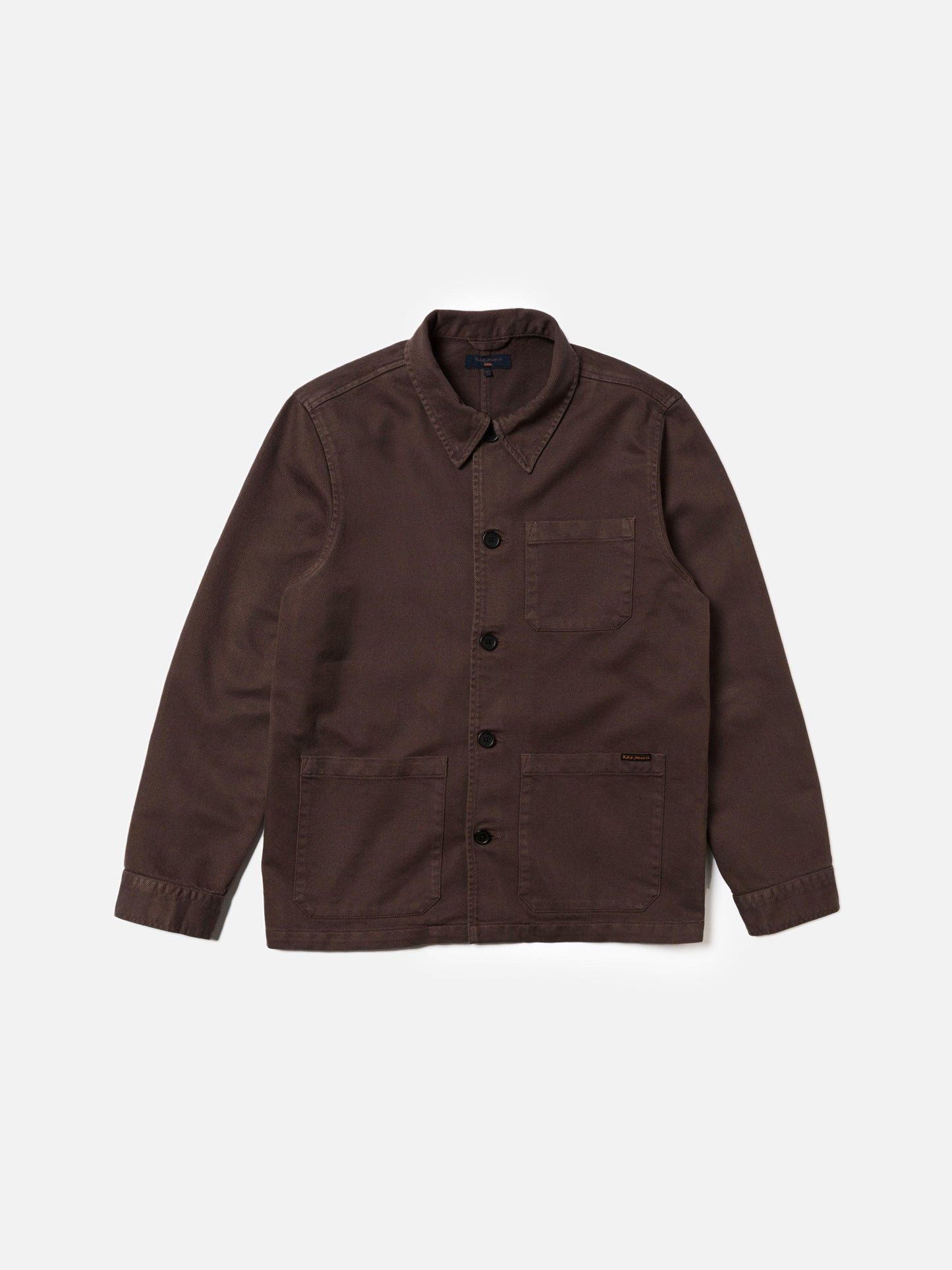 Veste workwear en coton bio | marron "barney worker jacket mole"