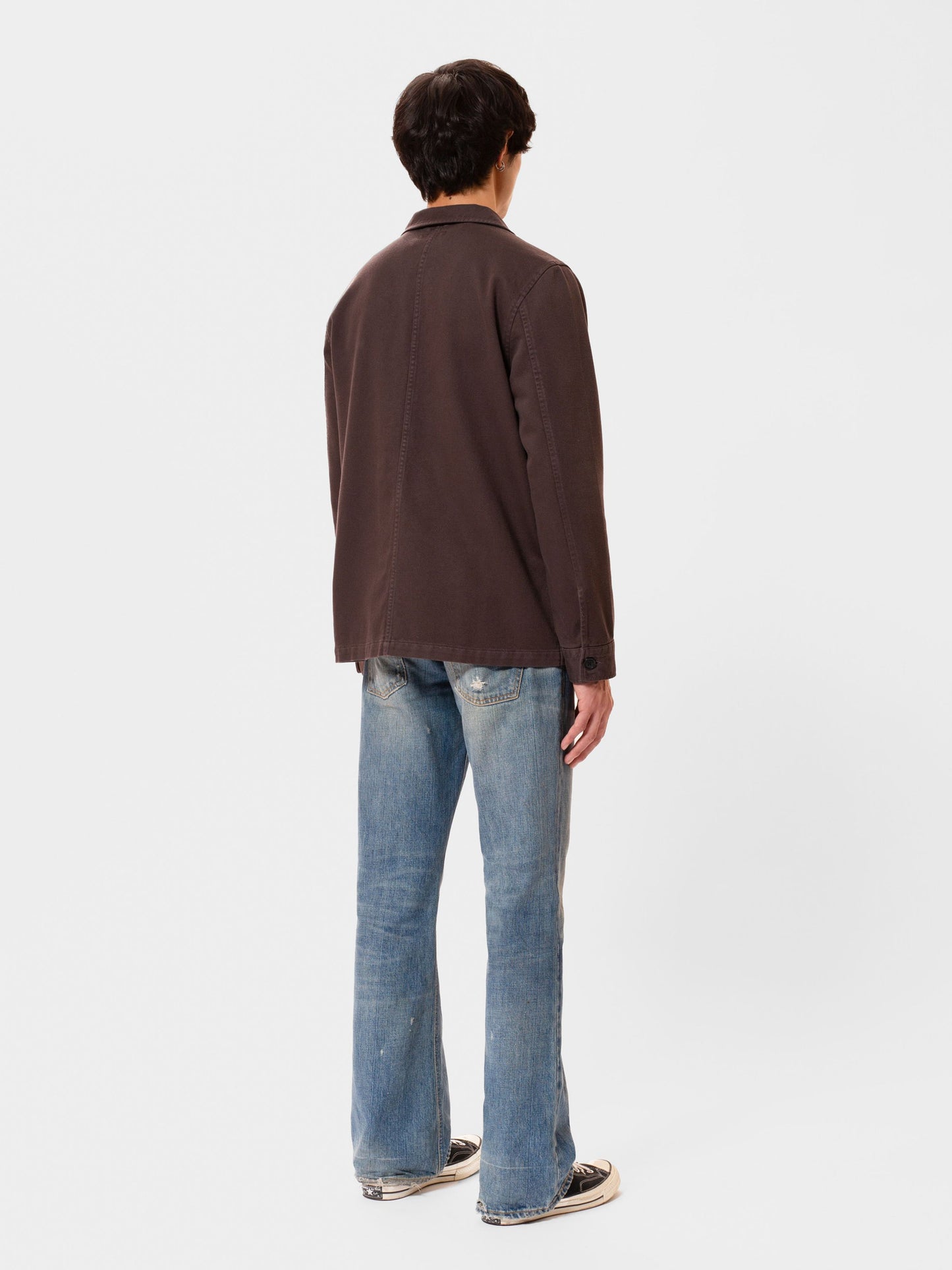 Veste workwear en coton bio | marron "barney worker jacket mole"
