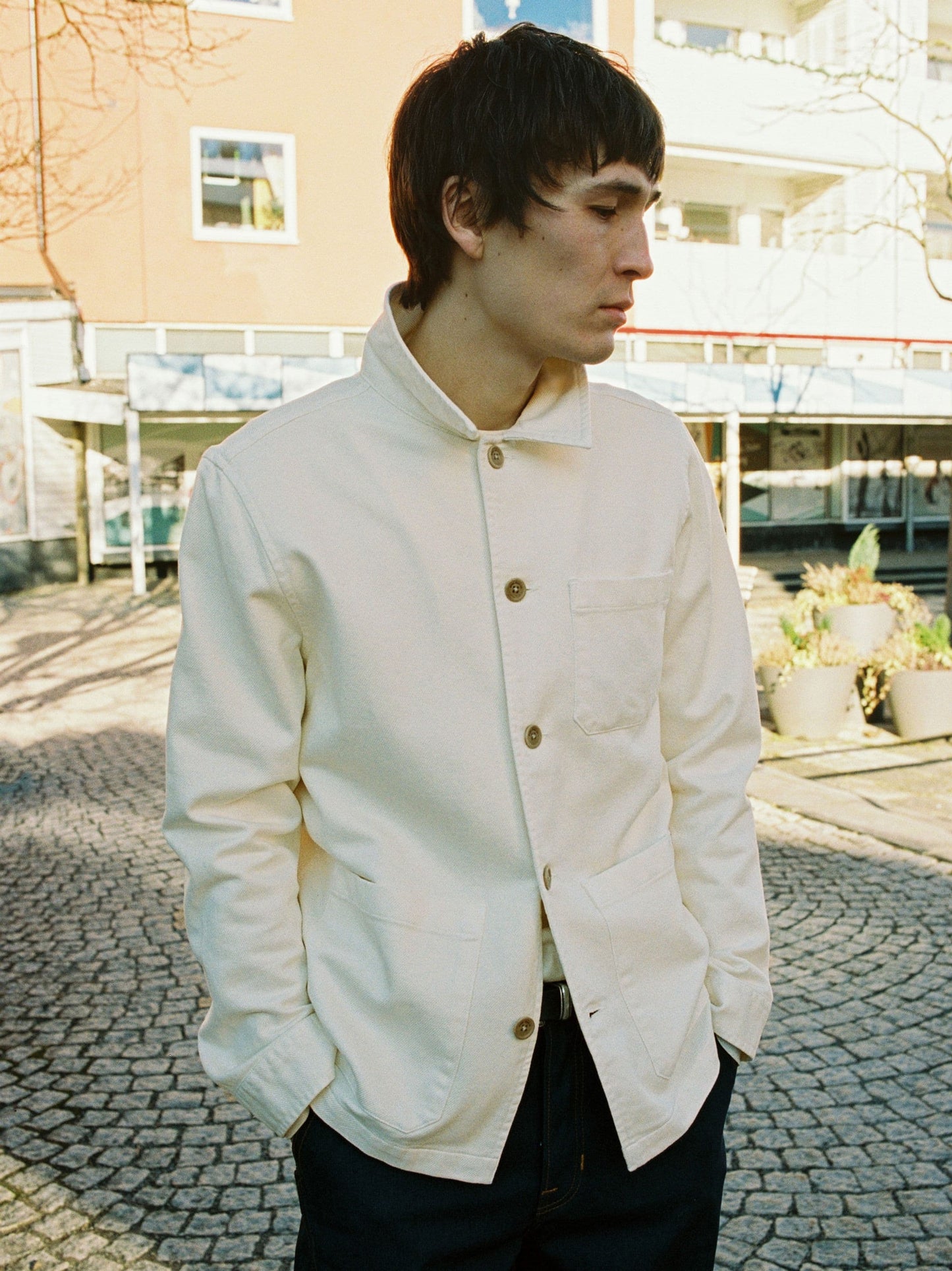Veste en coton bio | écru "barney worker jacket"
